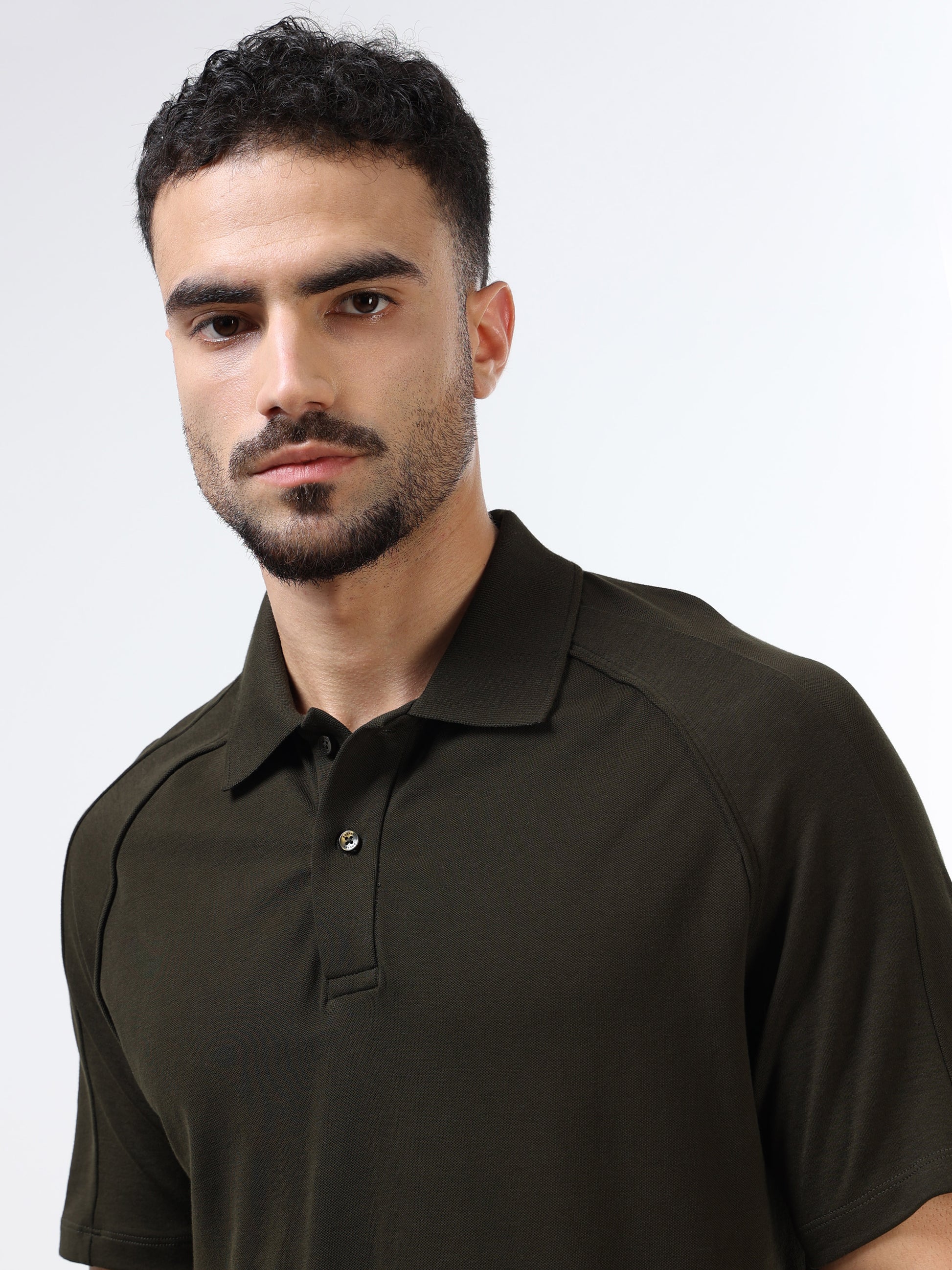 Men’s olive polo t-shirt