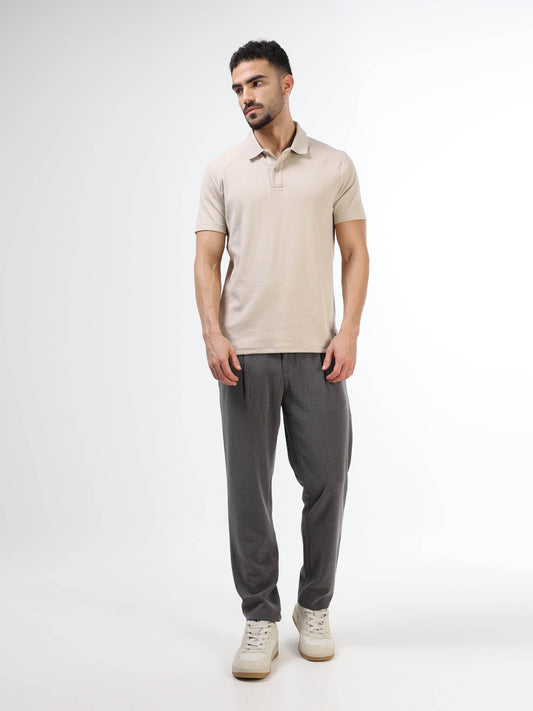 Engyne Metal Tab Raglan Polo Sand - ENGYNE