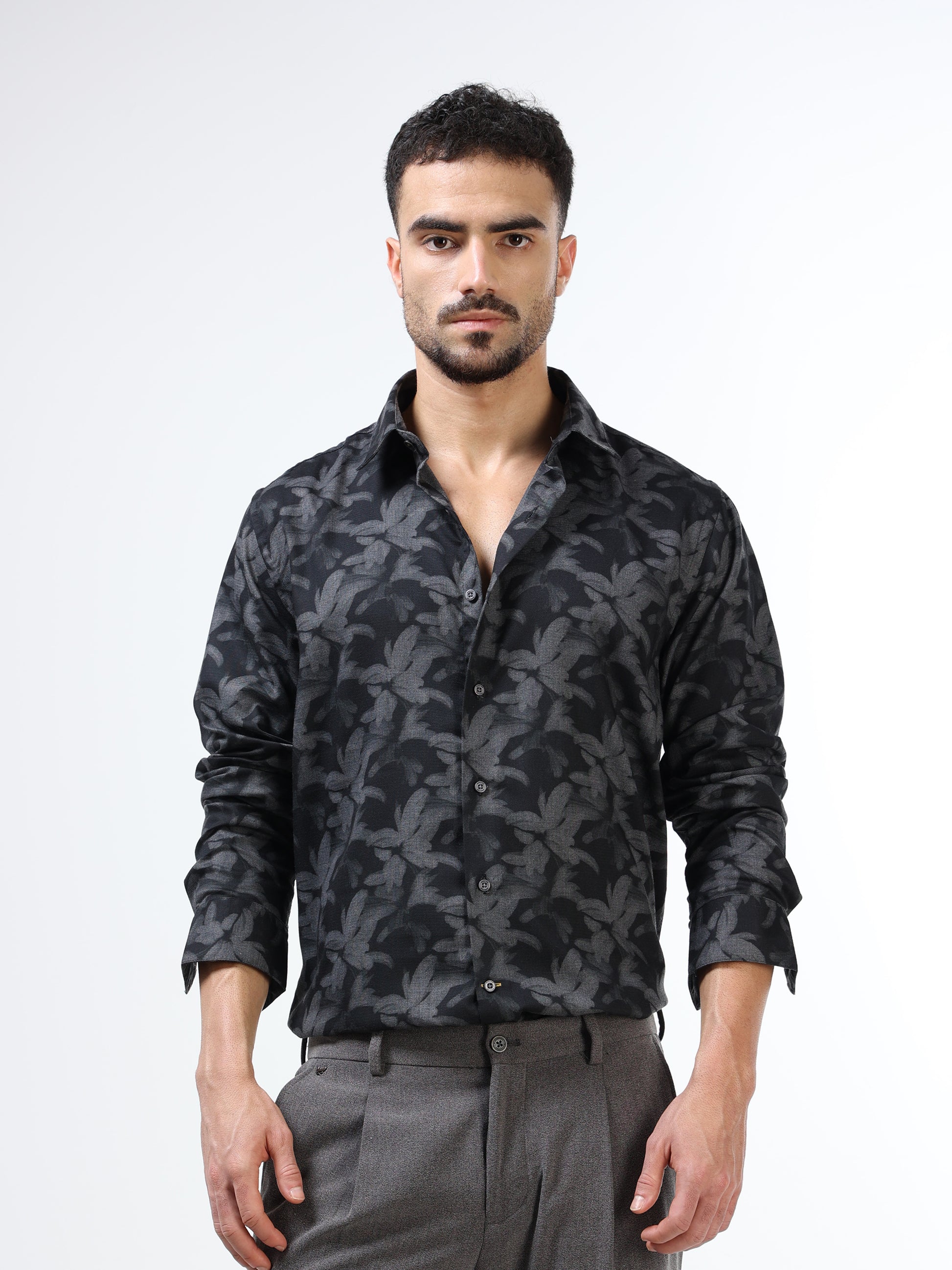 Men’s navy floral shirt