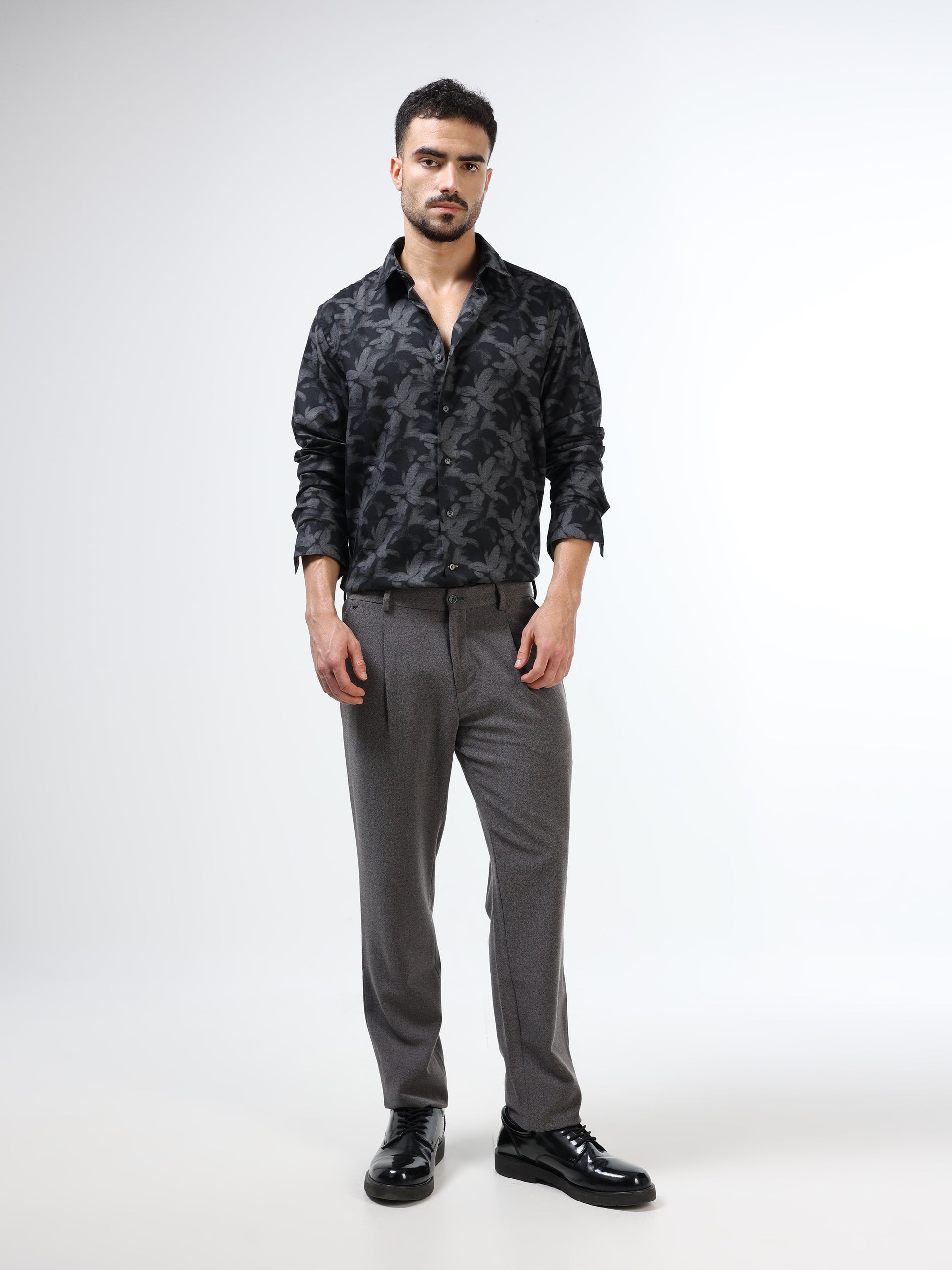 Men’s navy floral shirt
