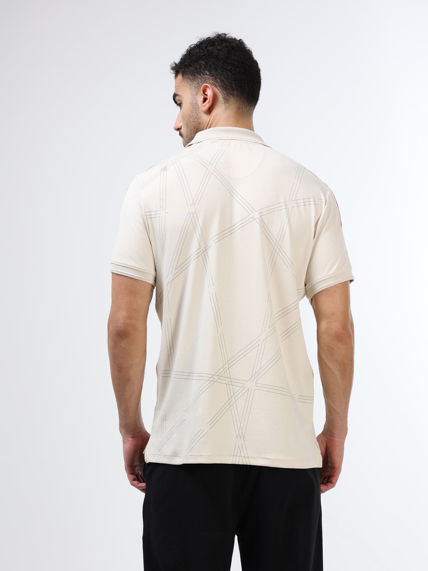 Men's Supima beige polo t-shirt