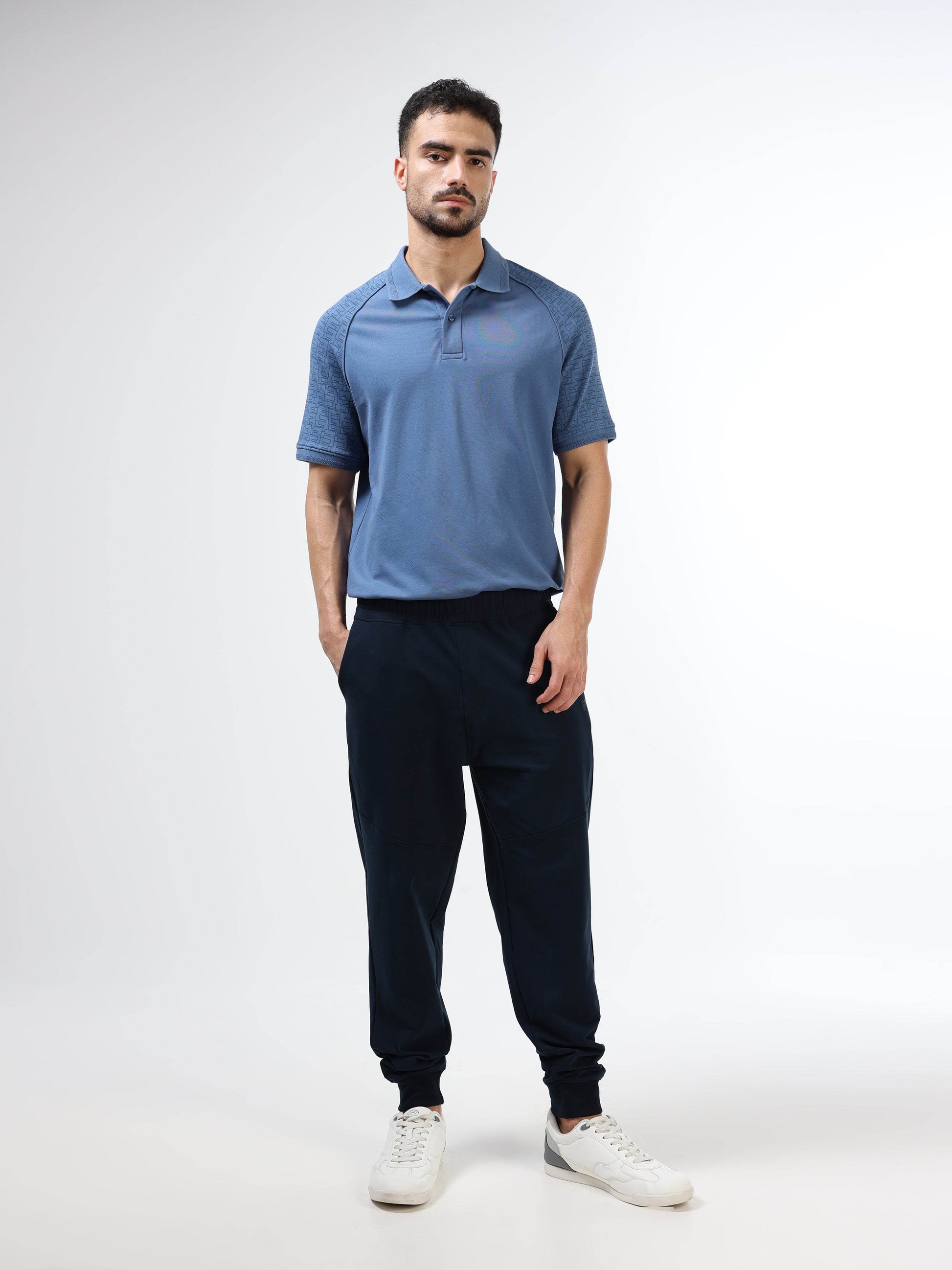 Engyne Iconic Emblem Tonal Jogger Navy - ENGYNE