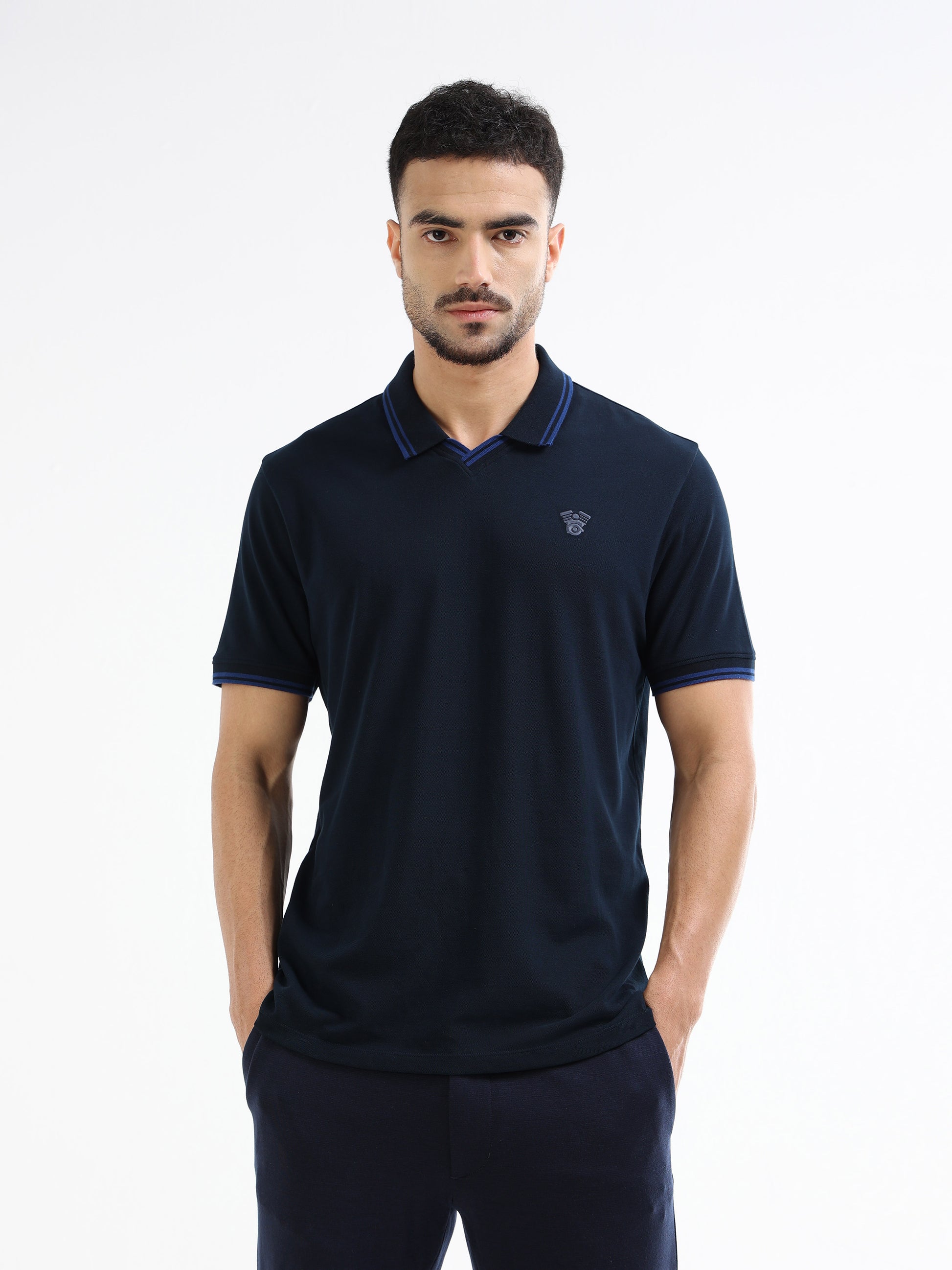 Men's Supima Navy polo t-shirt