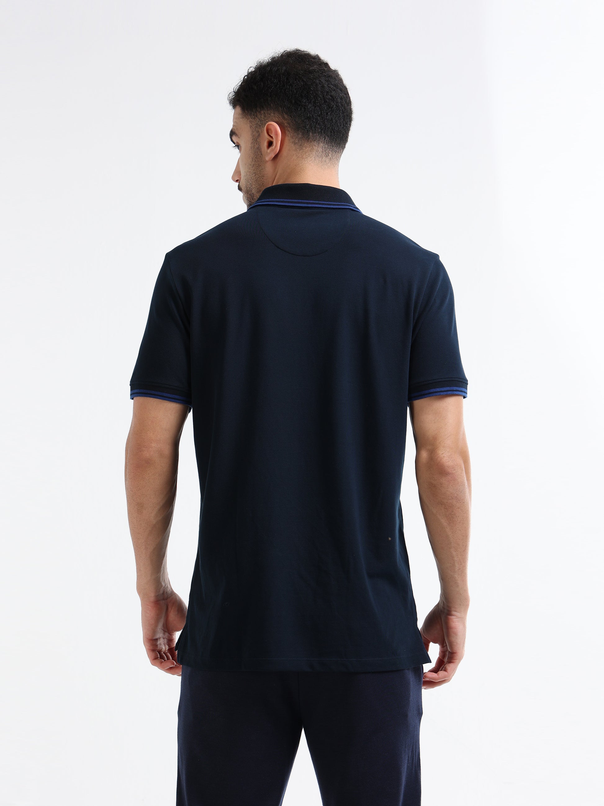 Men's Supima Navy polo t-shirt