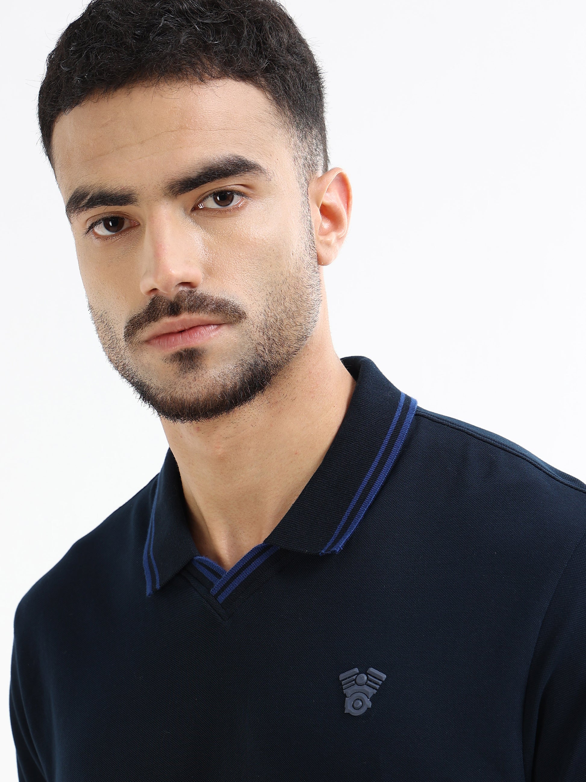 Men's Supima Navy polo t-shirt