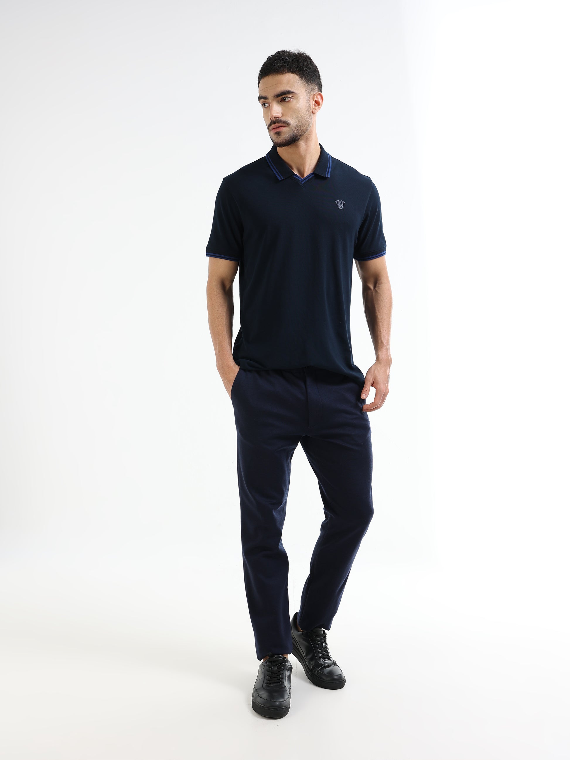 Men's Supima Navy polo t-shirt