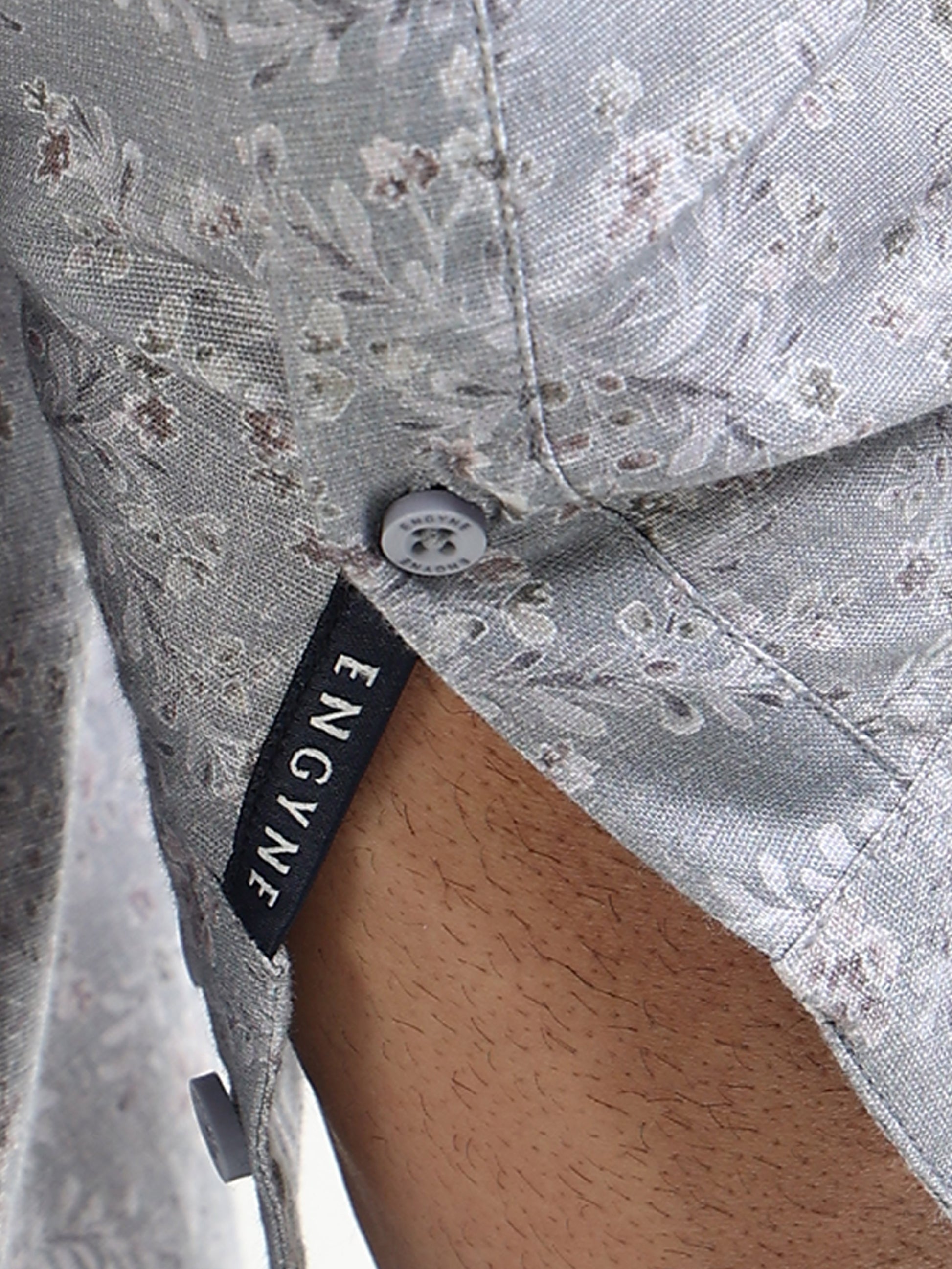 Men’s grey floral shirt