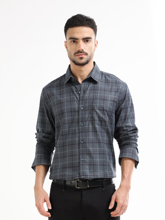 Men’s grey checked shirt