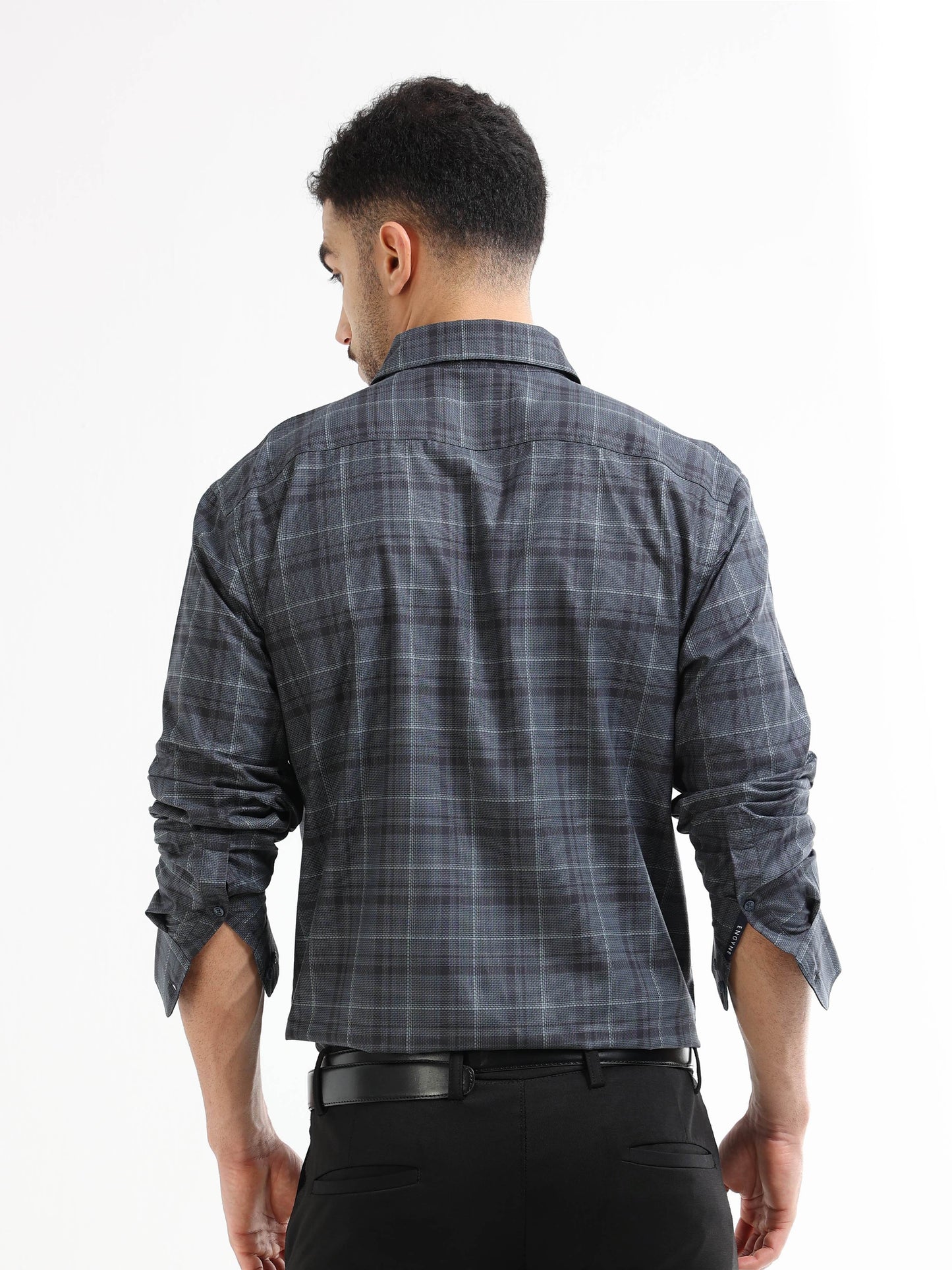 Heritage Plaid Check Full Sleeve Shirt - Dk Grey - ENGYNE