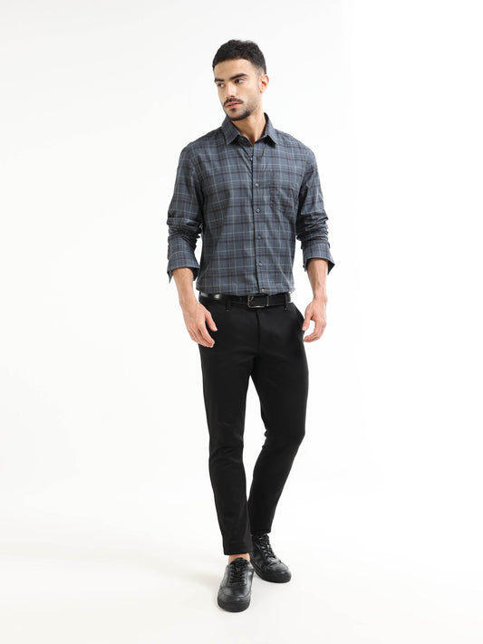 Heritage Plaid Check Full Sleeve Shirt - Dk Grey - ENGYNE