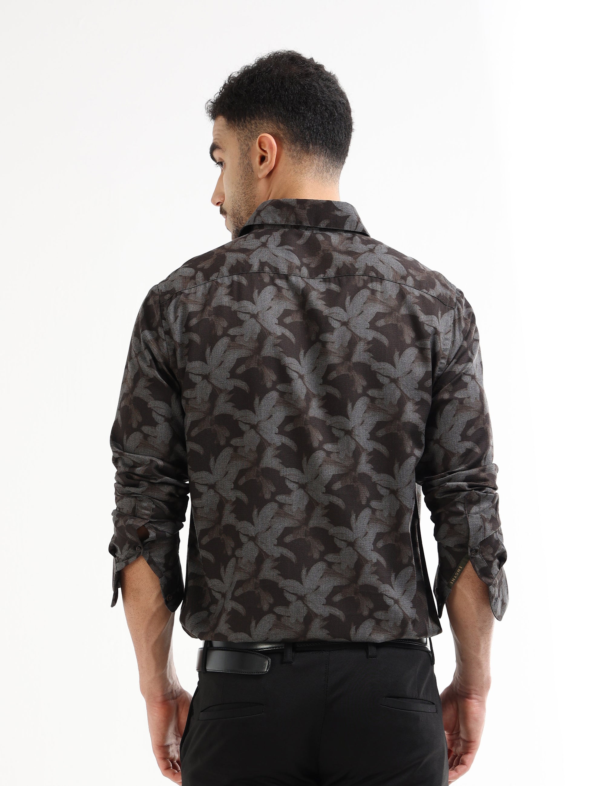Men’s brown floral shirt