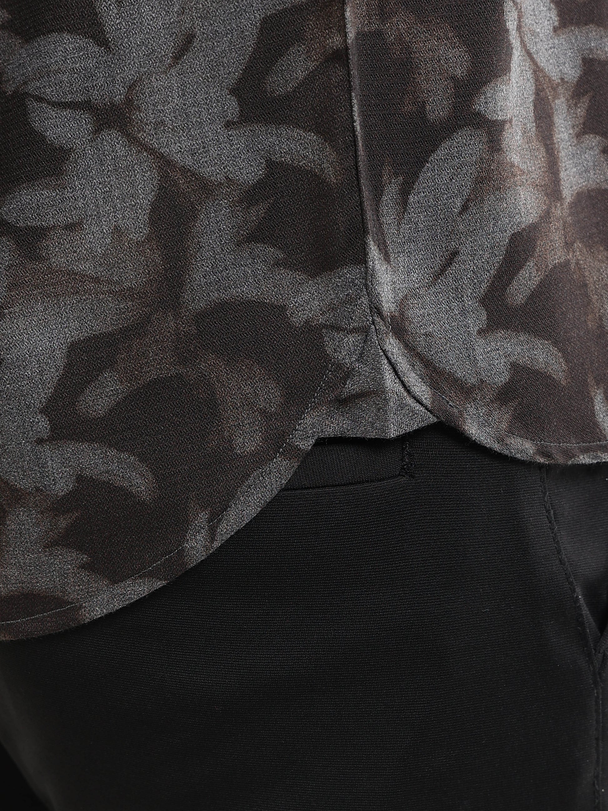 Men’s brown floral shirt