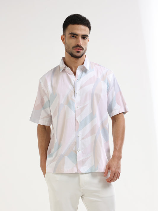 Men’s pink abstract shirt