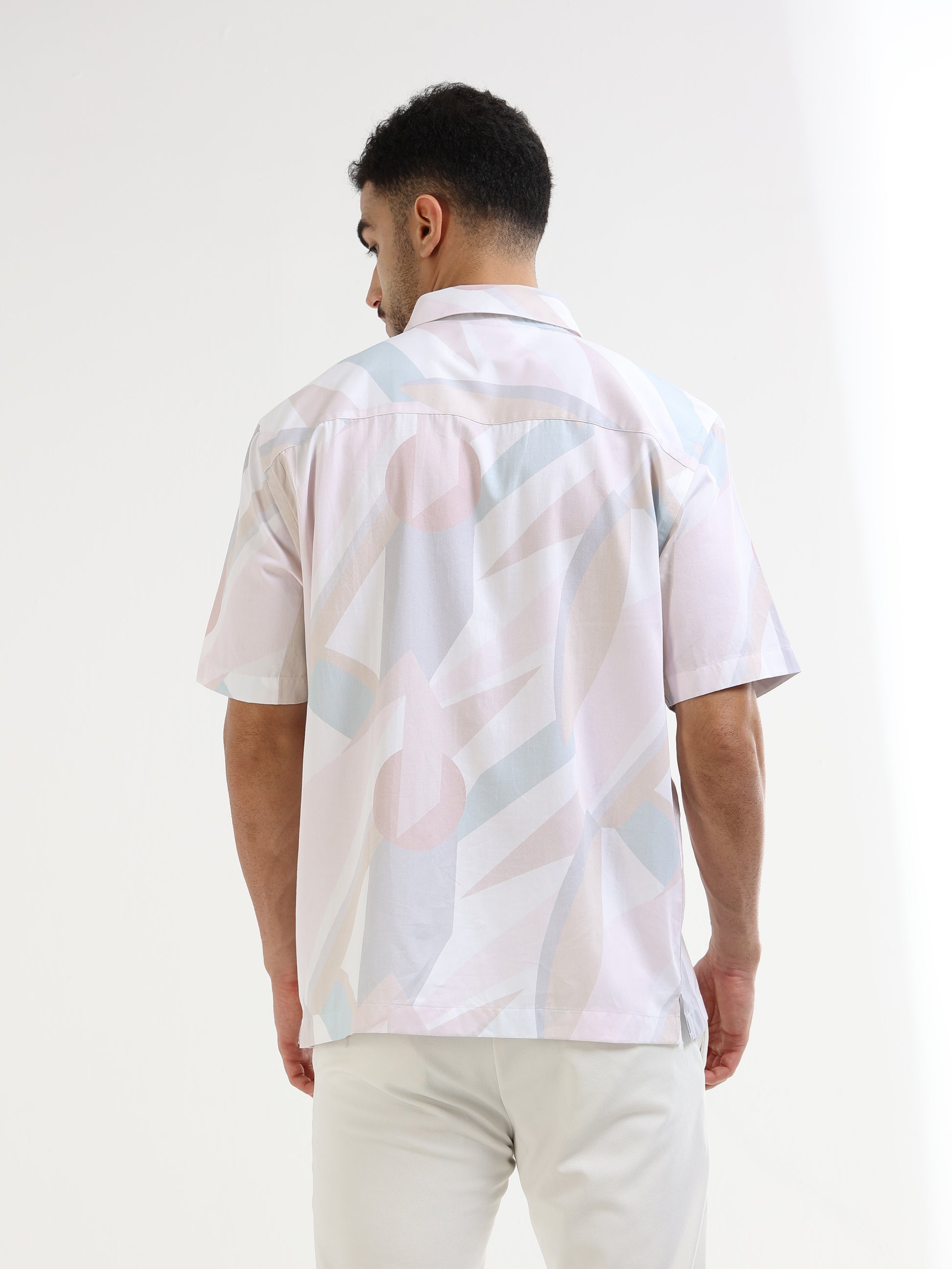 Men’s pink abstract shirt