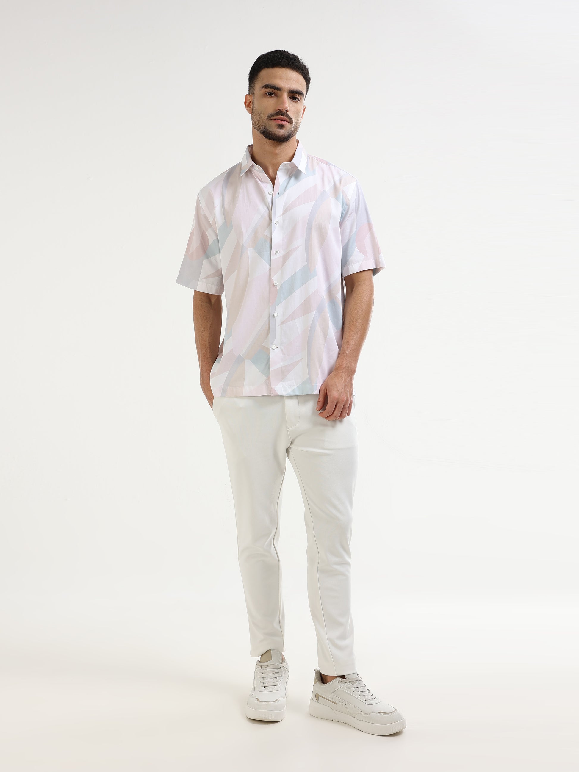 Men’s pink abstract shirt