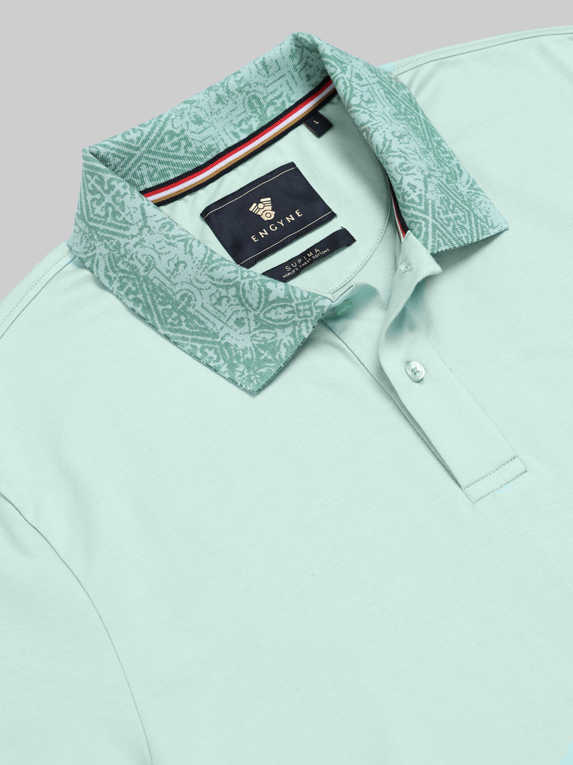 Men's Supima green polo t-shirt