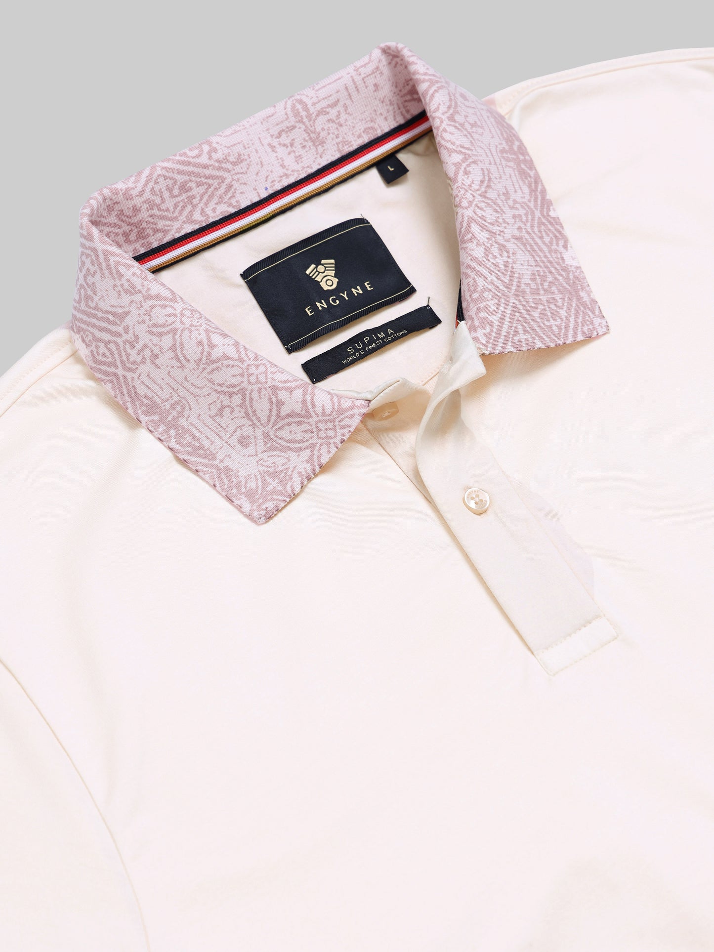 Men's Supima pink polo t-shirt