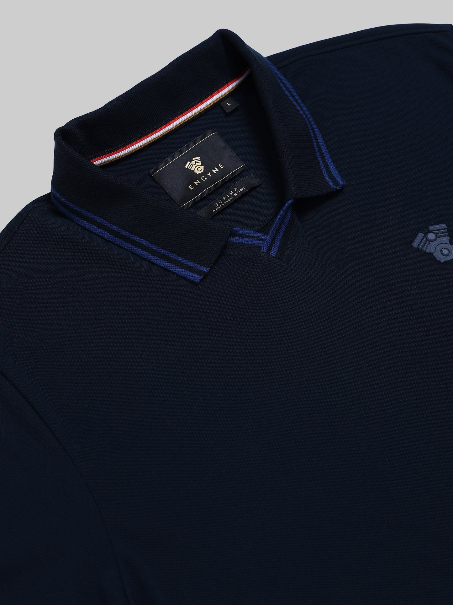 Men's Supima Navy polo t-shirt