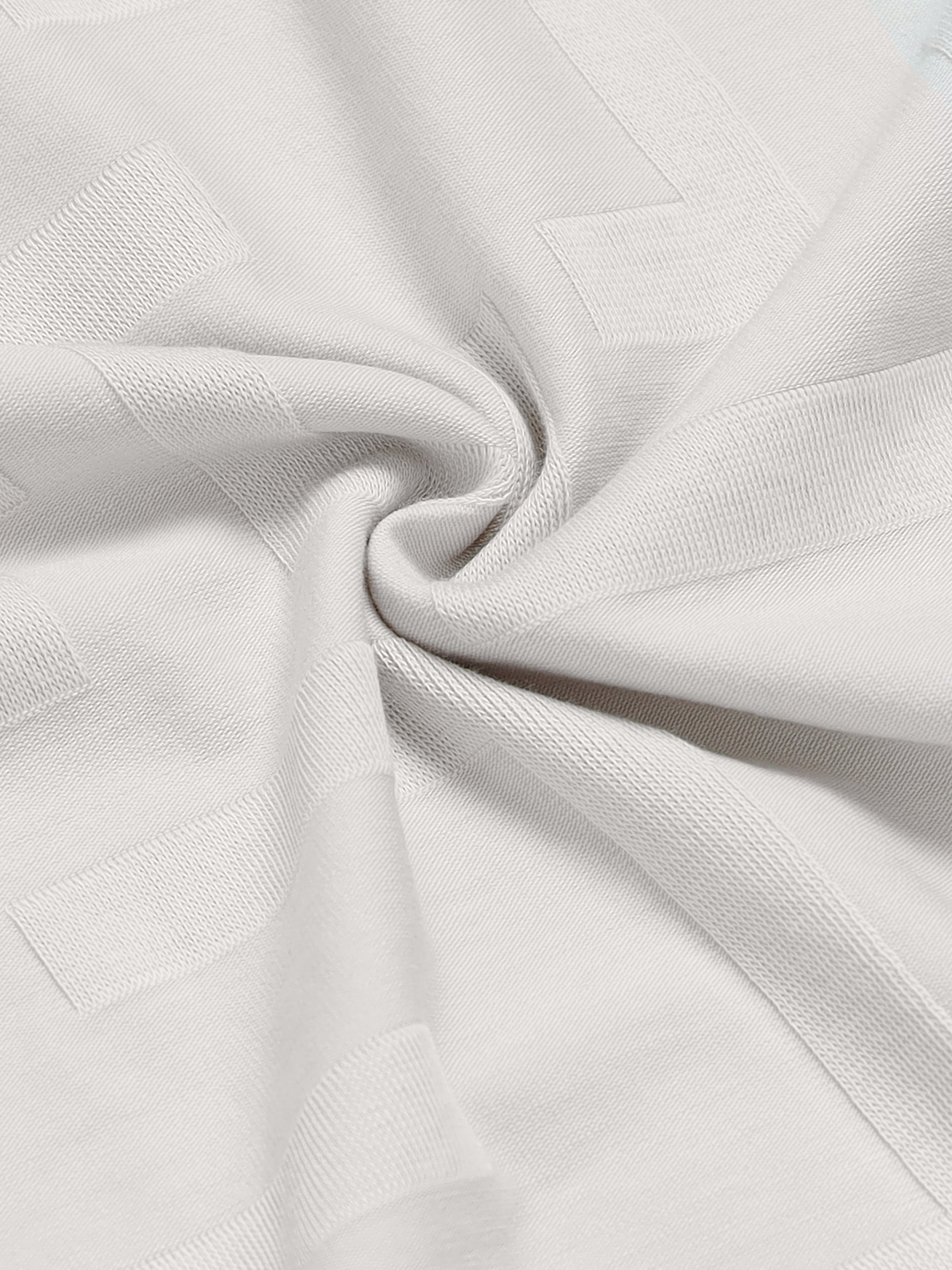 Men's beige jacquard polo t-shirt