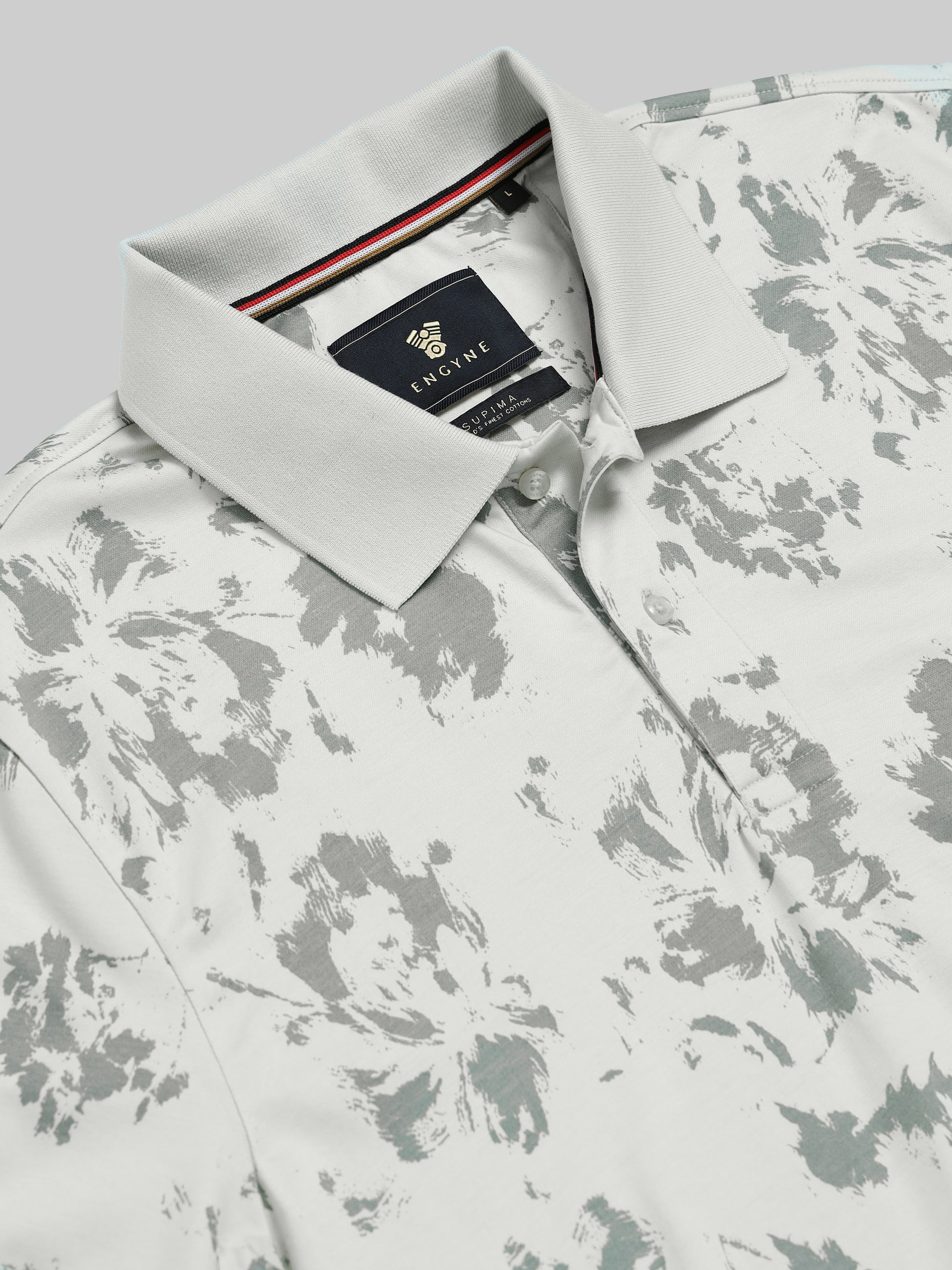 Men's light green polo t-shirt