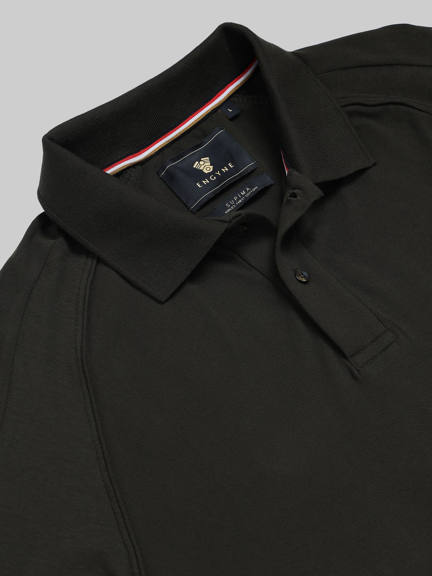 Men’s olive polo t-shirt