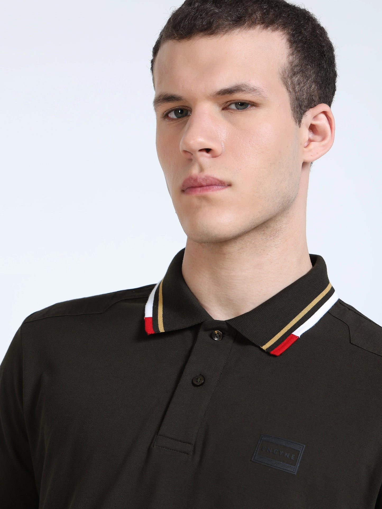 Engyne Prime Drive Flag Polo Olive