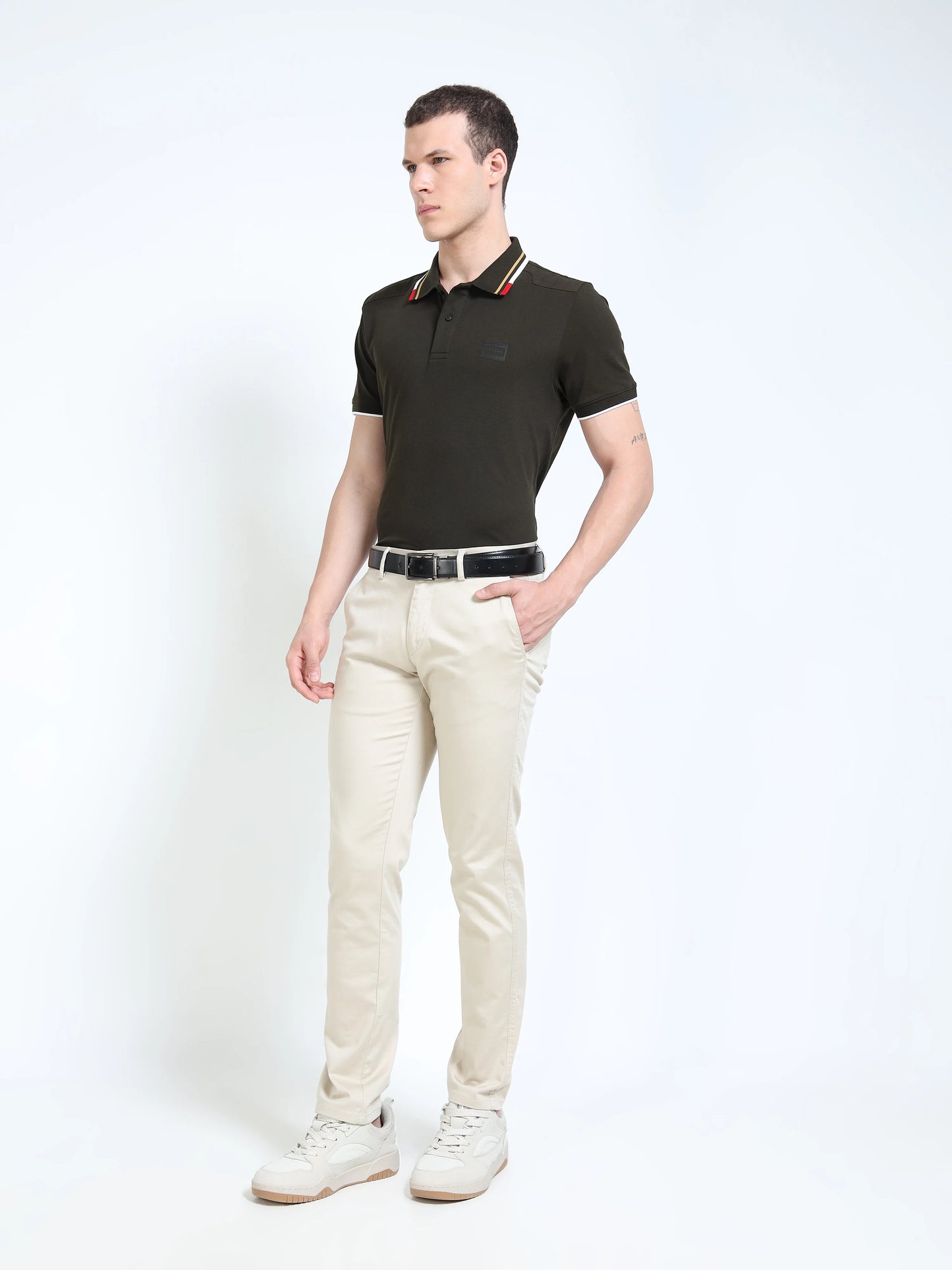 Engyne Prime Drive Flag Polo Olive