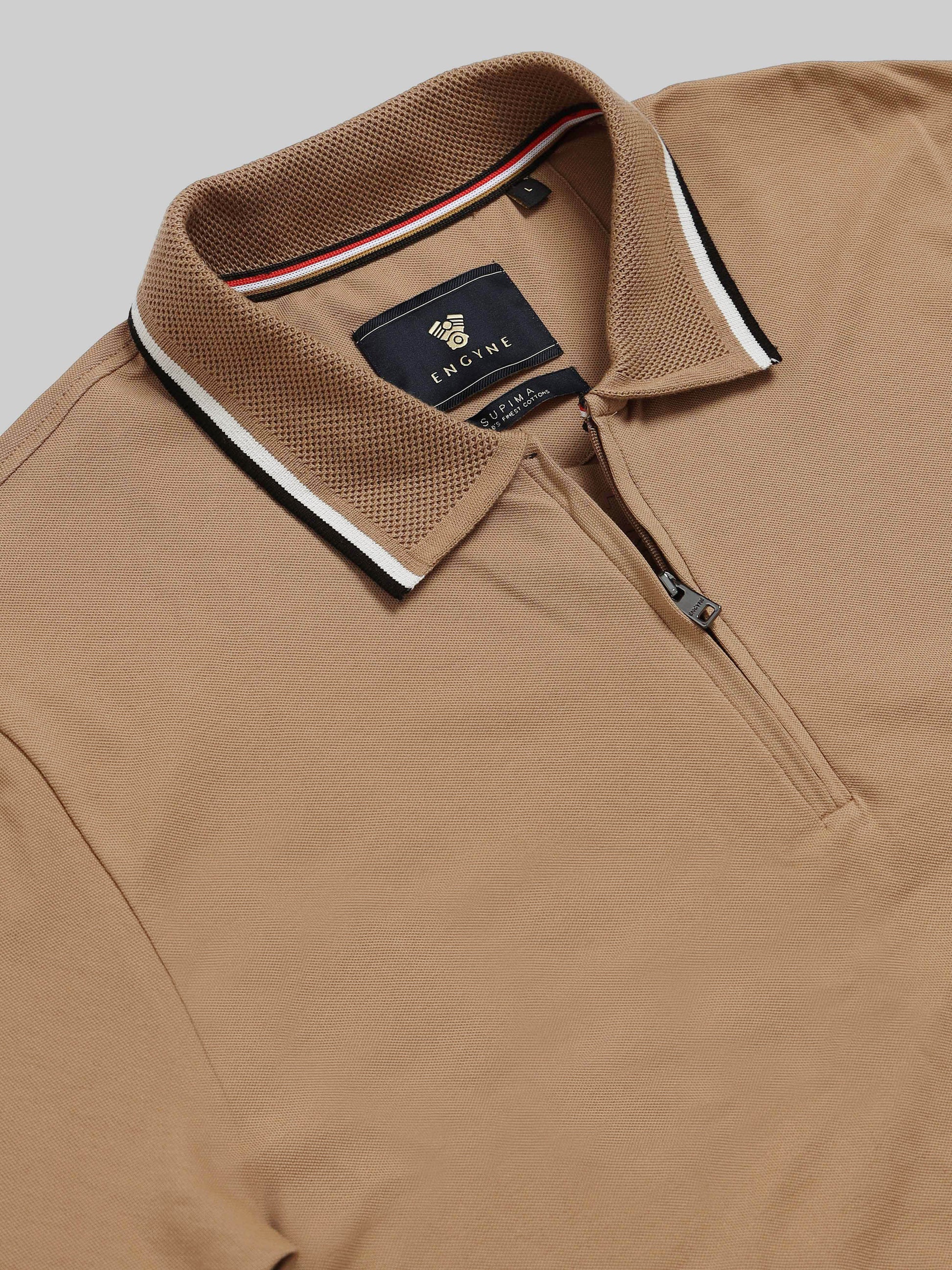 Men's Supima Khaki polo t-shirt