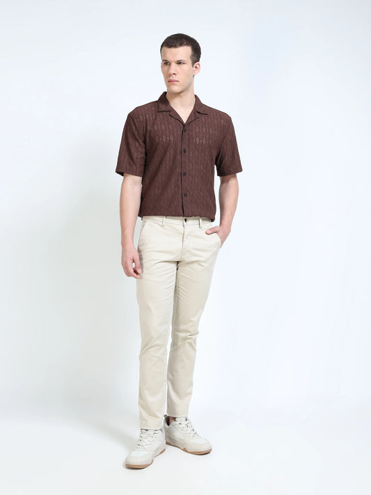 Engyne Craft Matrix Shirt Dark Brown