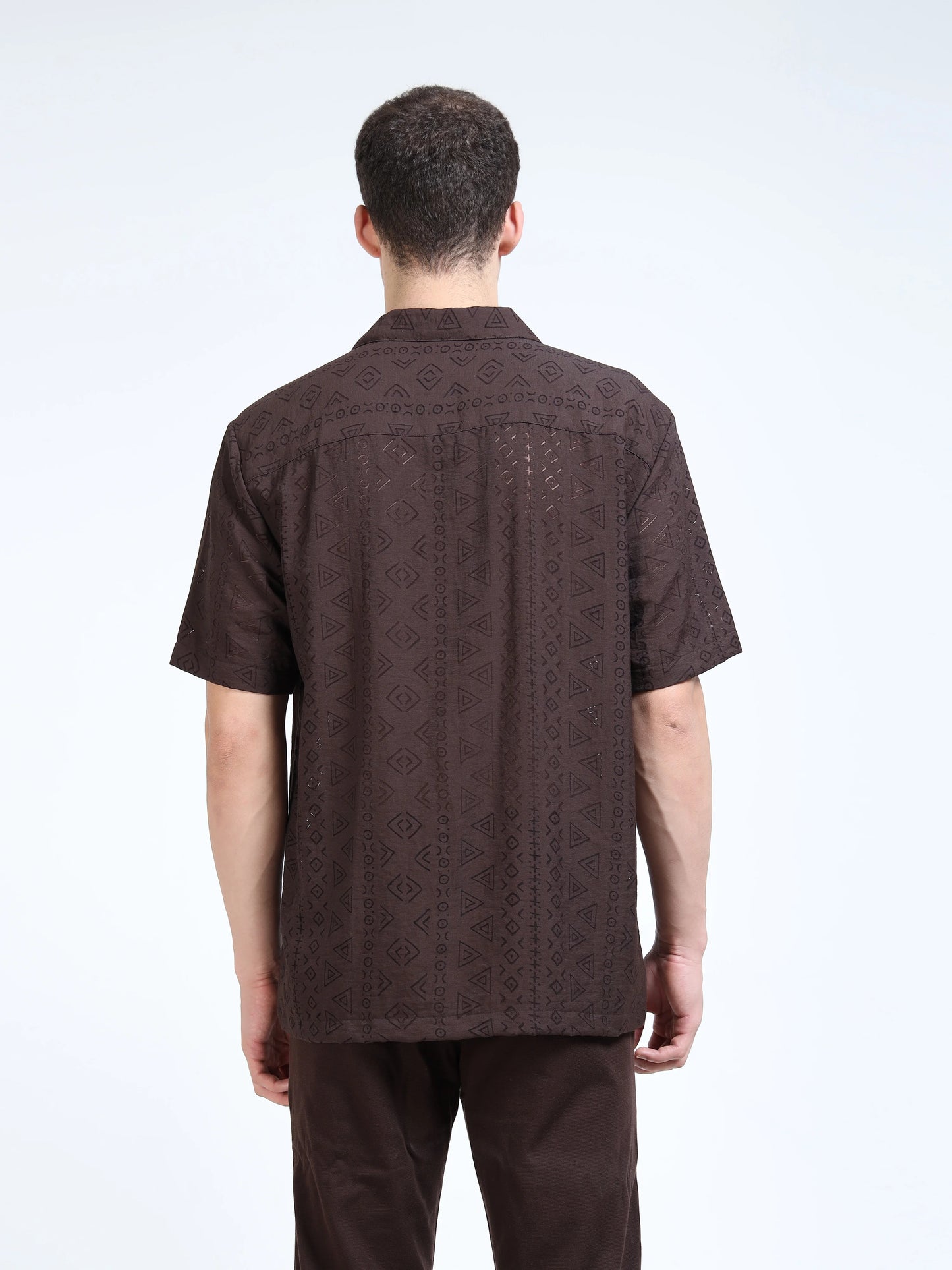 Engyne Nomad Script Shirt Dark Brown