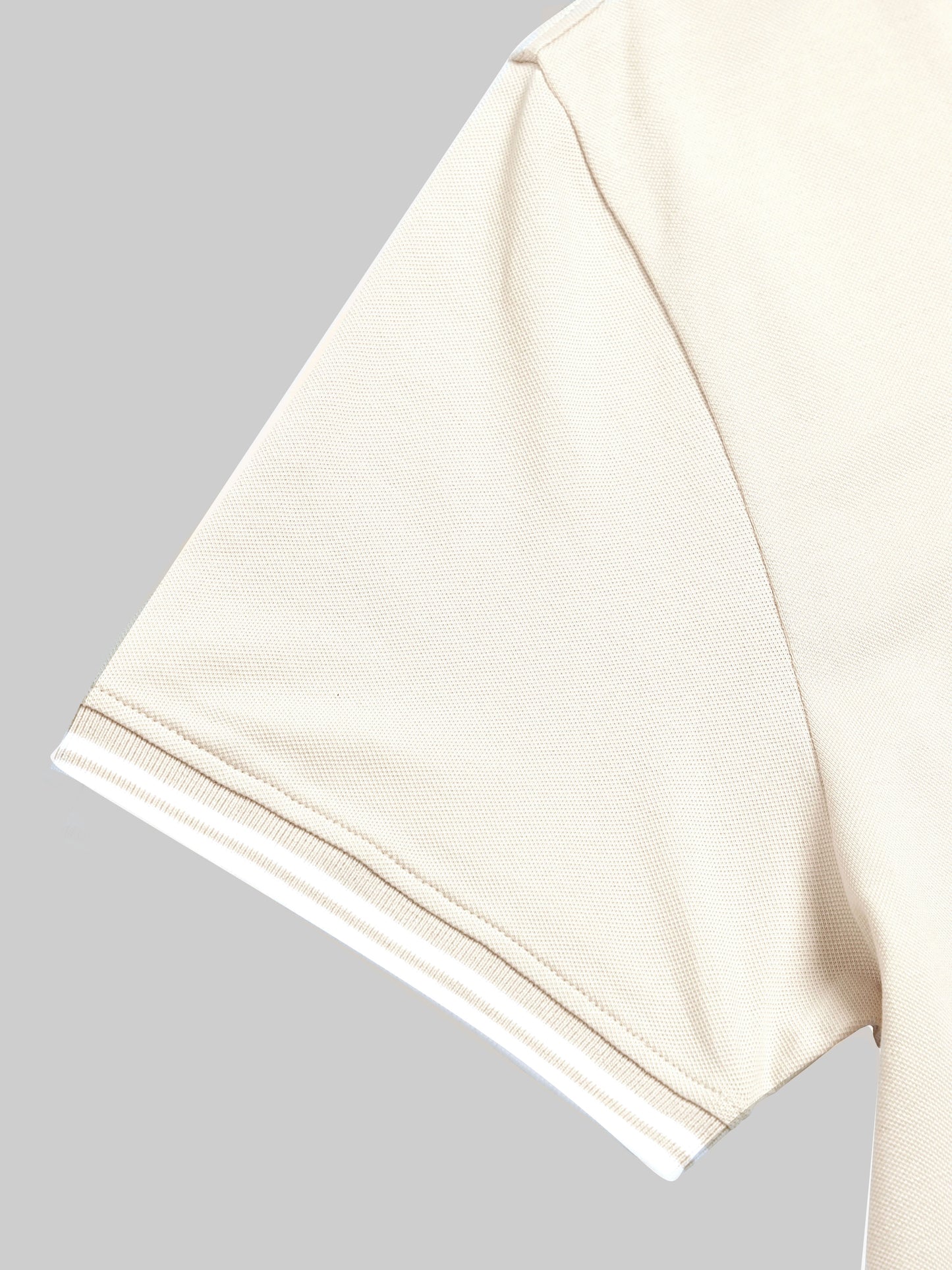 Men's beige polo t-shirt