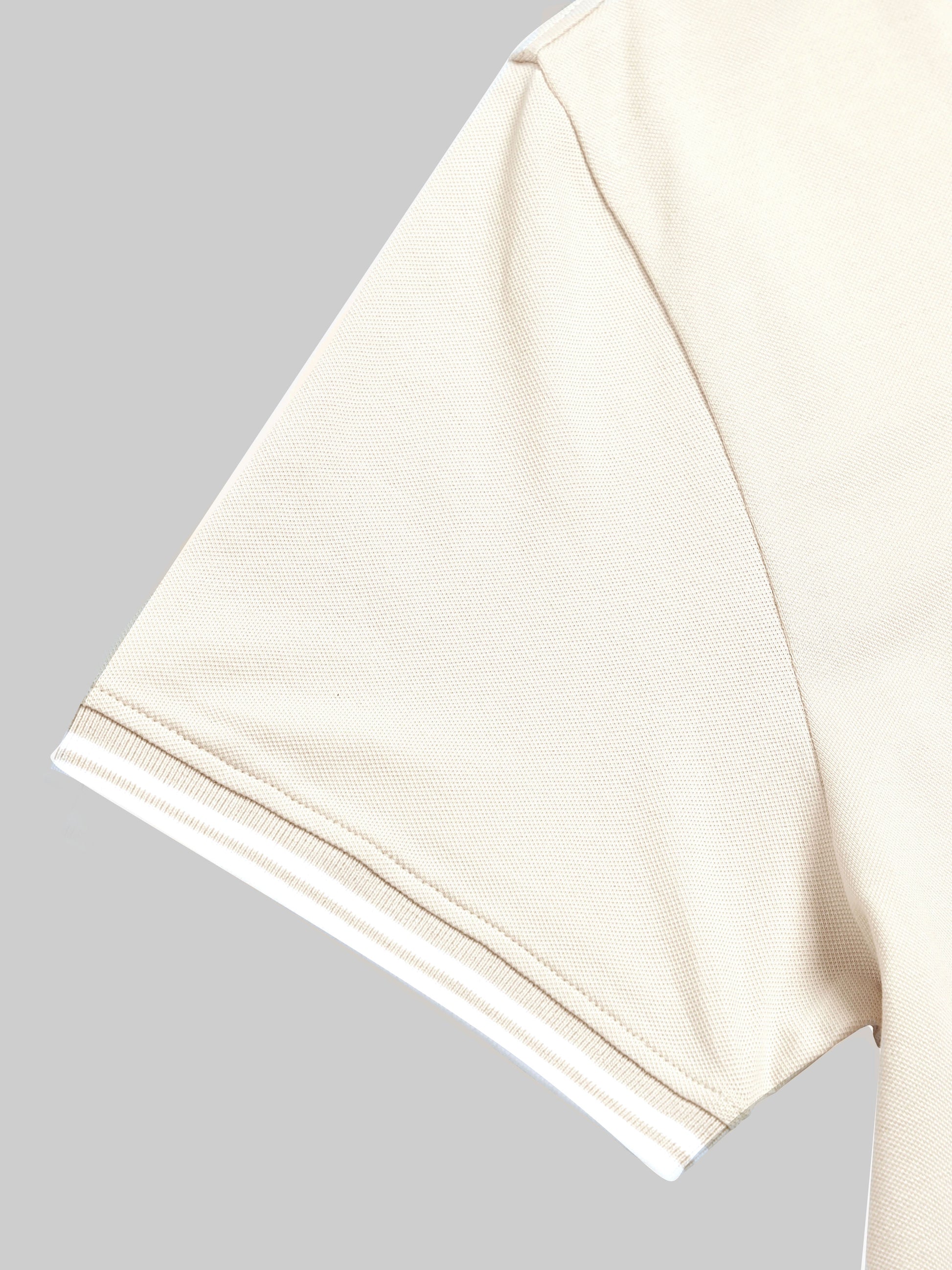 Men's beige polo t-shirt
