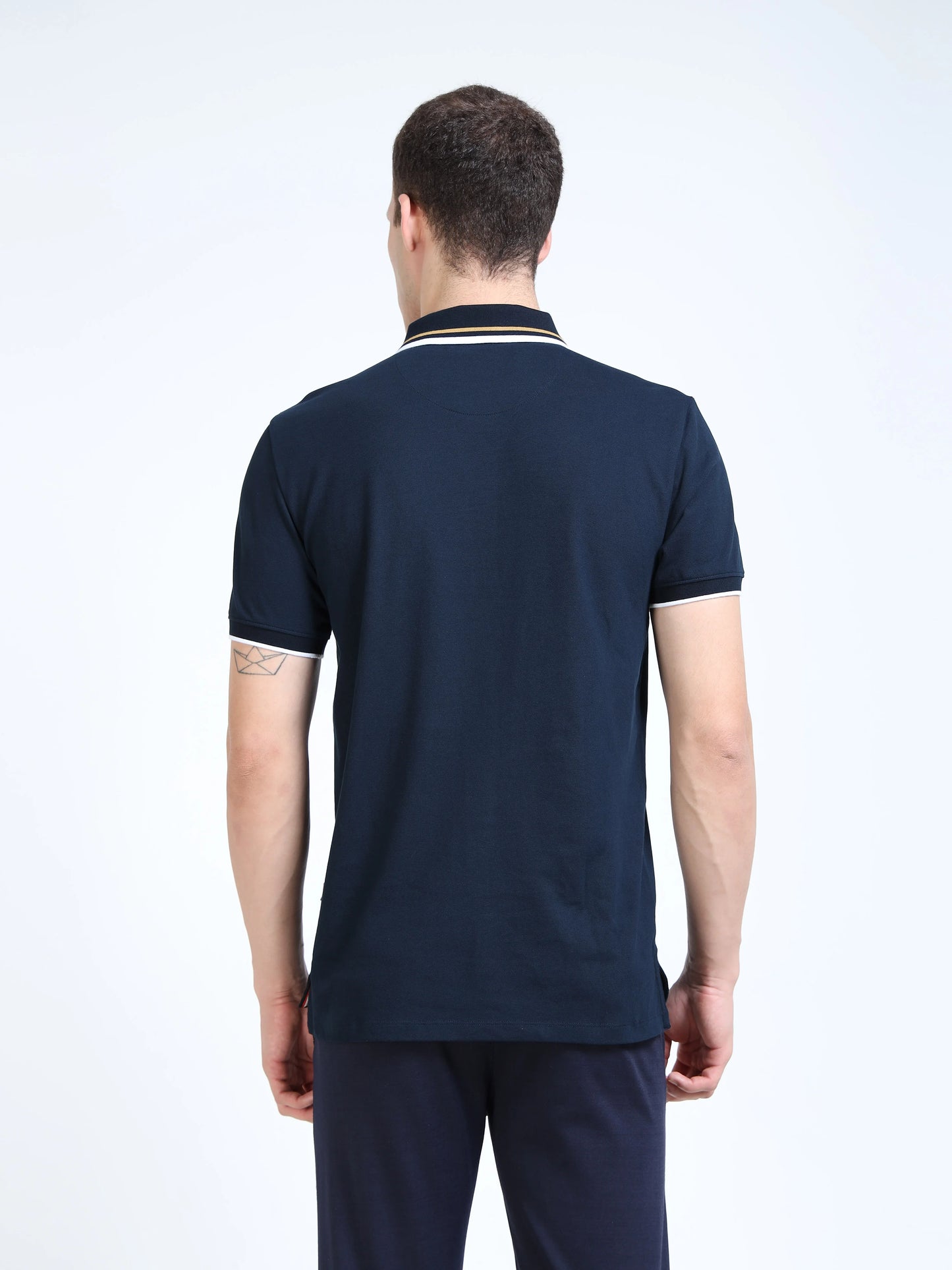 Engyne Prime Drive Flag Polo Navy