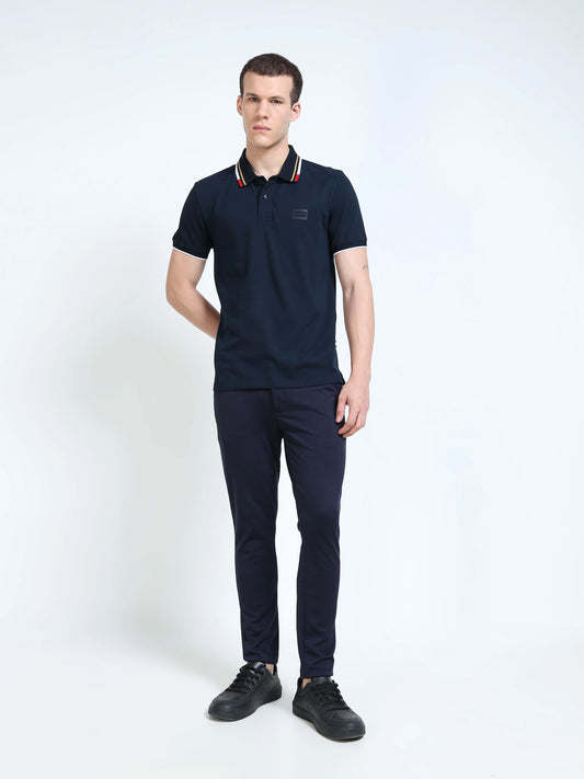 Engyne Prime Drive Flag Polo Navy