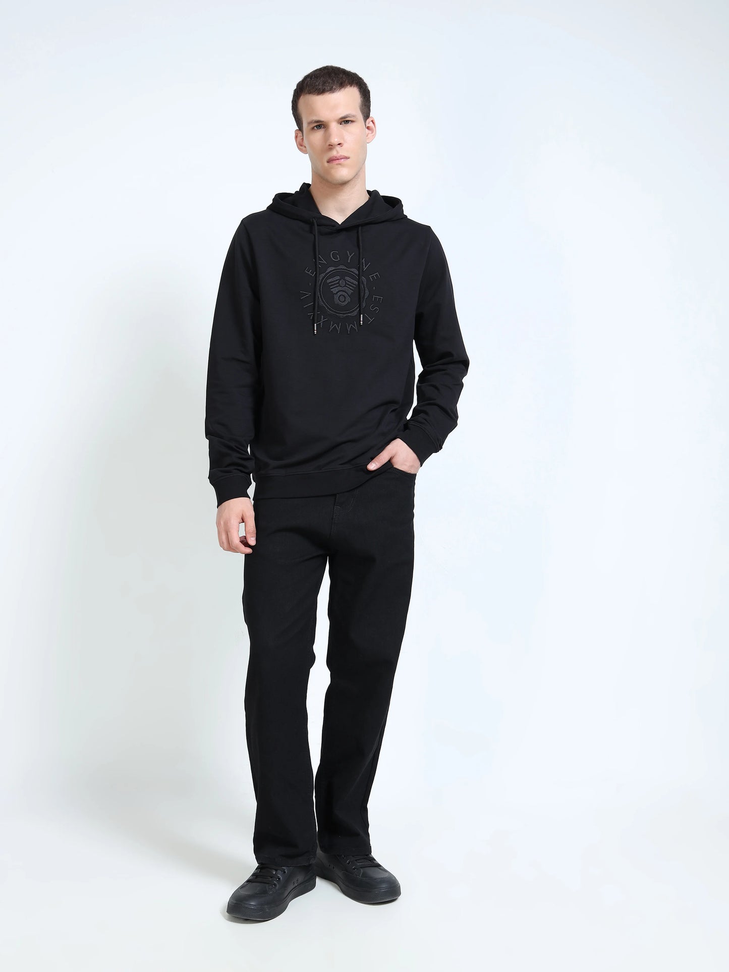 Midnight Engyne Hoodie Black