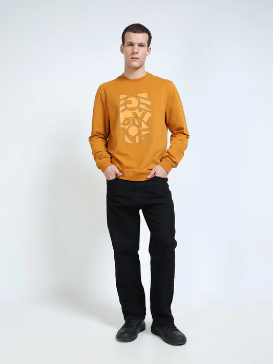 Engyne GeoGrid Logo Sweartshirt Mustard