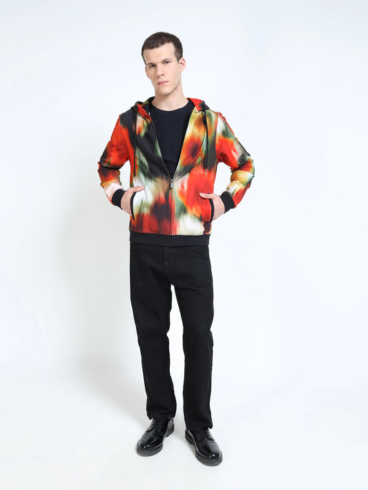 Engyne Eclipse Bloom Zip Hoodie Black