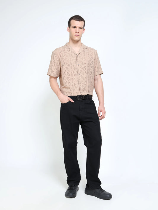 Engyne Nomad Script Shirt Beige