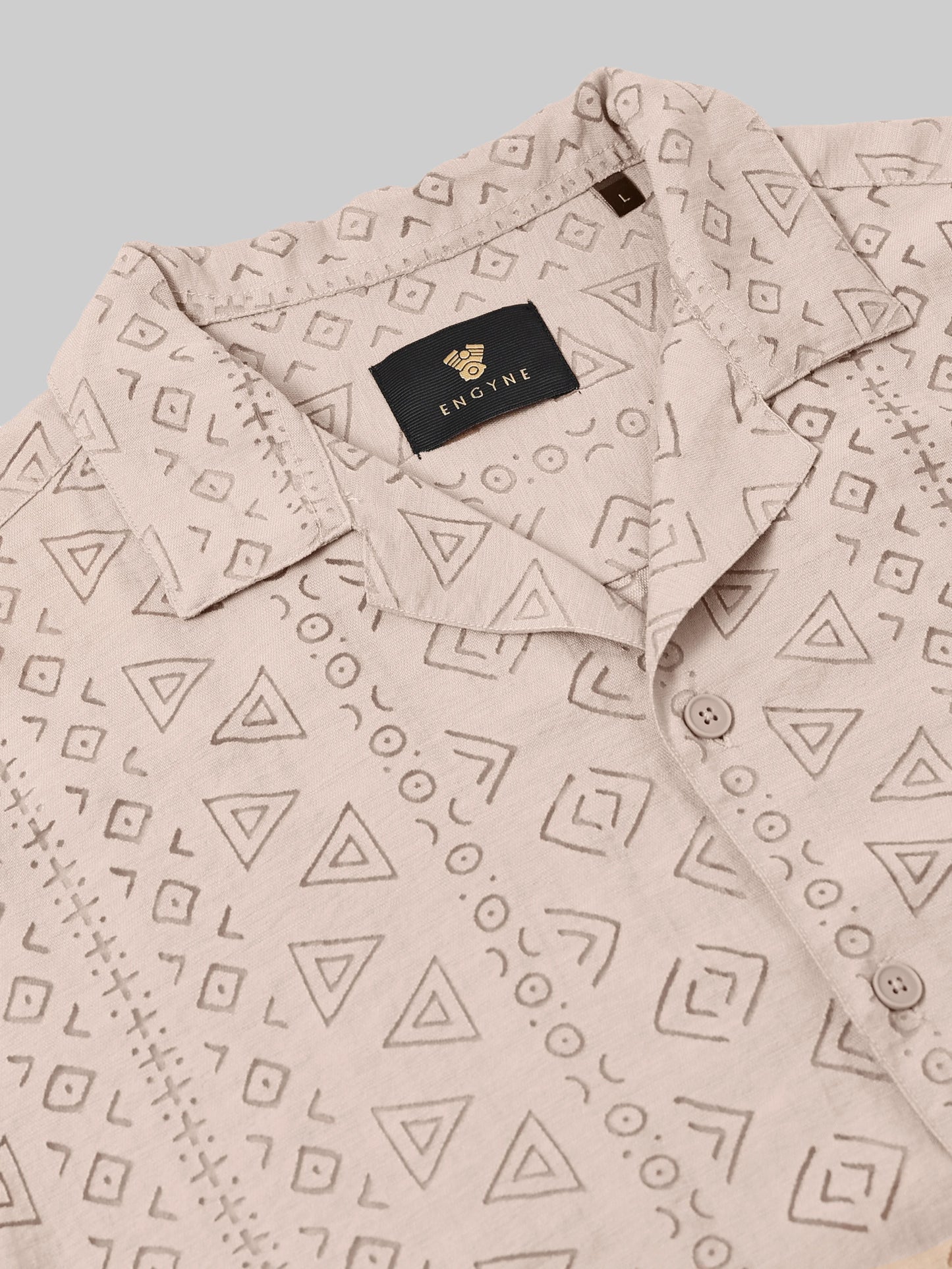 Engyne Nomad Script Shirt Beige