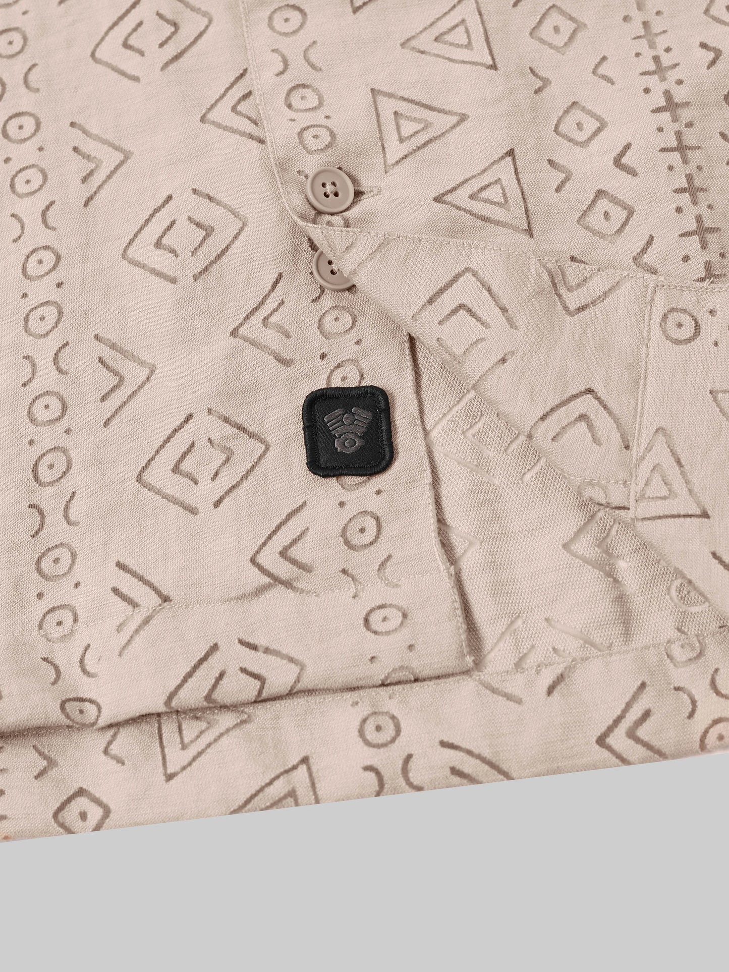 Engyne Nomad Script Shirt Beige