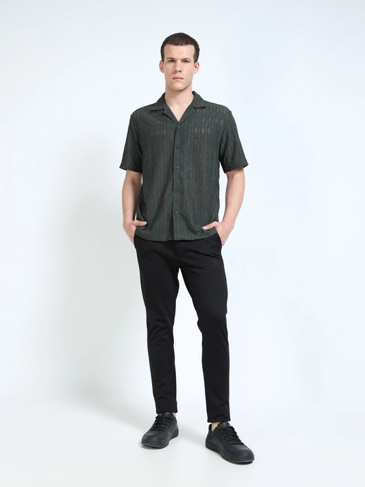 Engyne Craft Matrix Shirt Dark Green