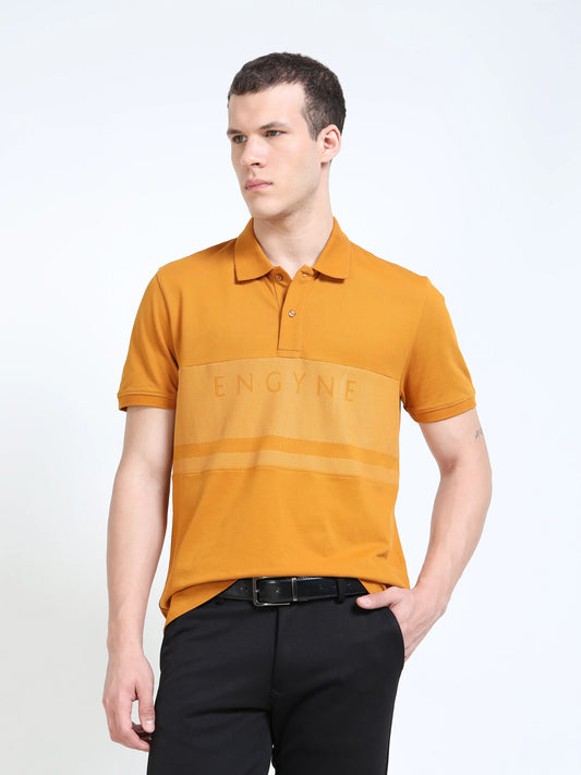 Mustard Precision Fit Supima Cotton Polo T-shirt