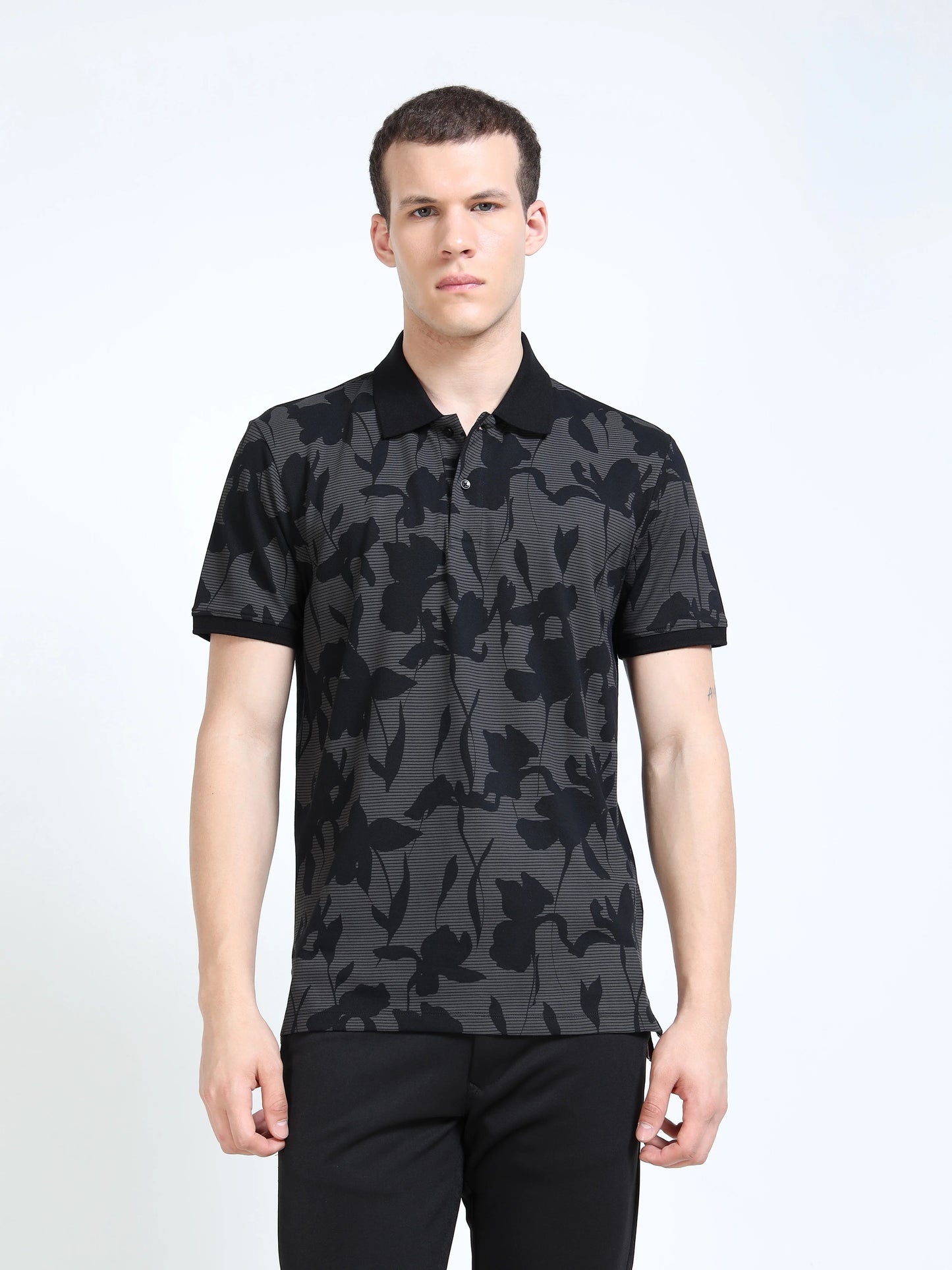 Engyne Noir Flora Polo Black