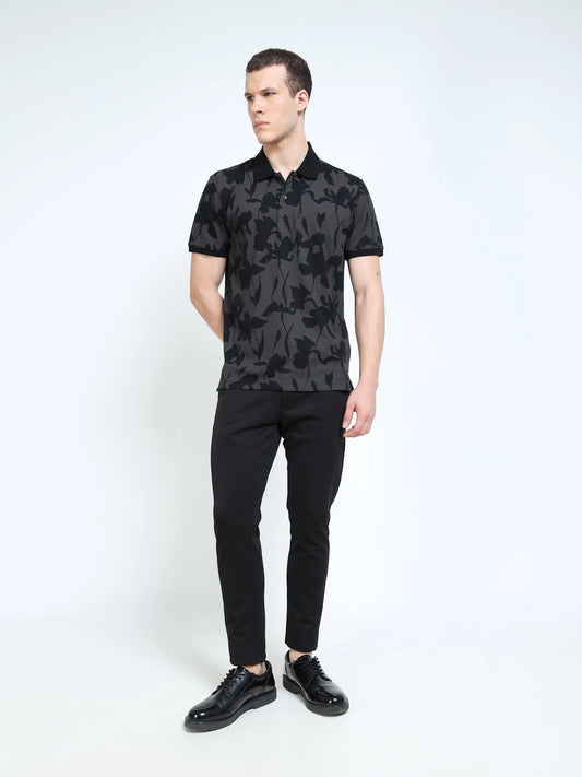 Engyne Noir Flora Polo Black