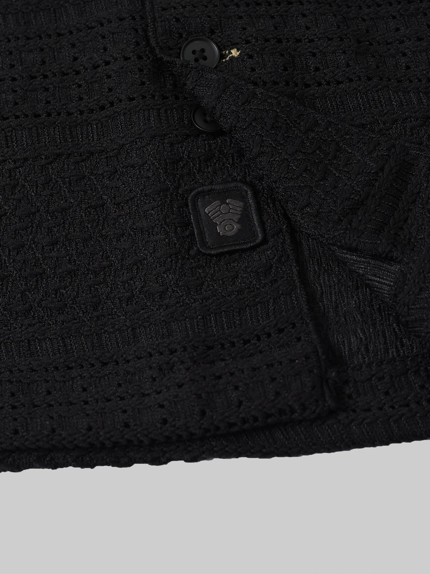 Engyne Texture Lineage Shirt Black