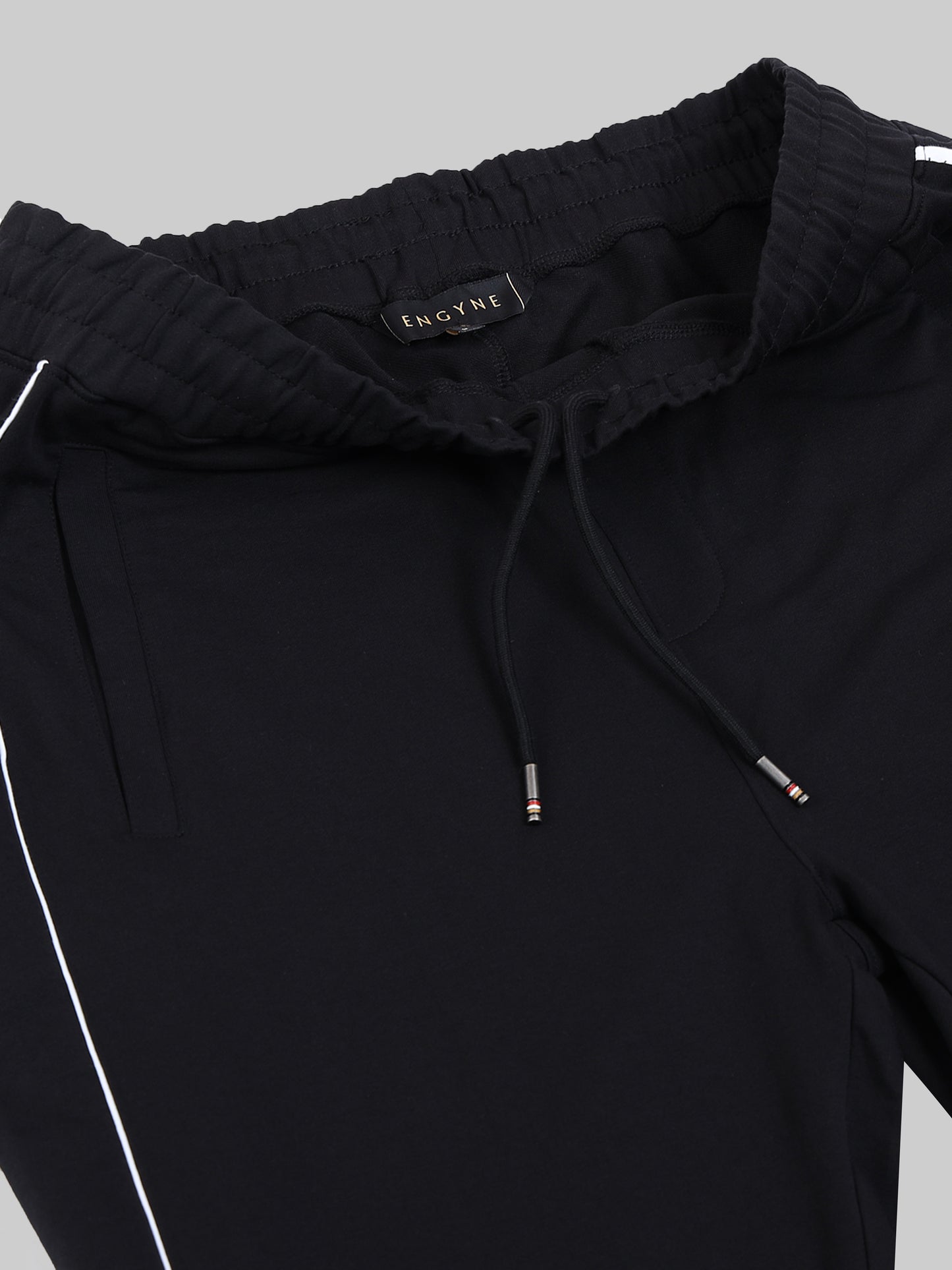 Engyne Cut & Sew Track Pant – Rougen Loop Knit Black