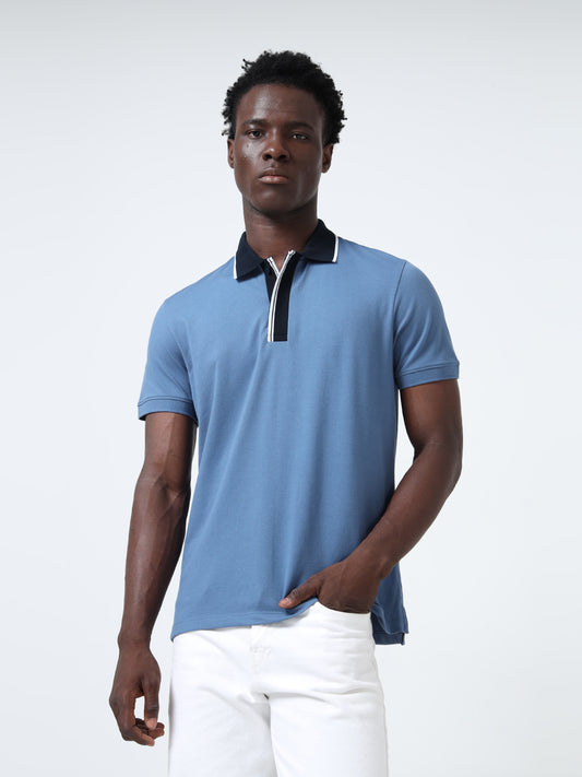 Placket Tip Collar Gasoline Polo T-Shirts for Men
