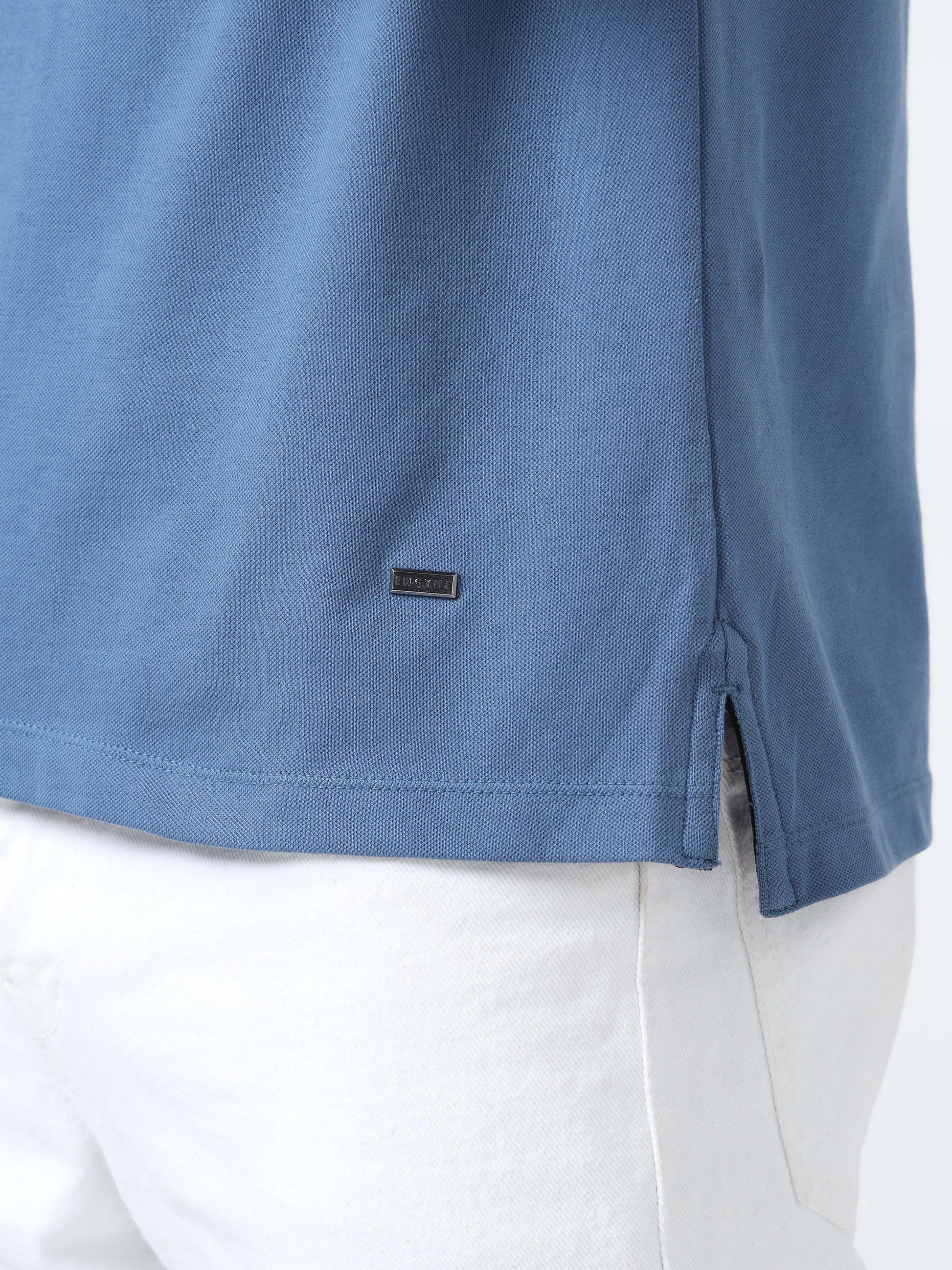 Placket Tip Collar Gasoline Polo T-Shirts for Men