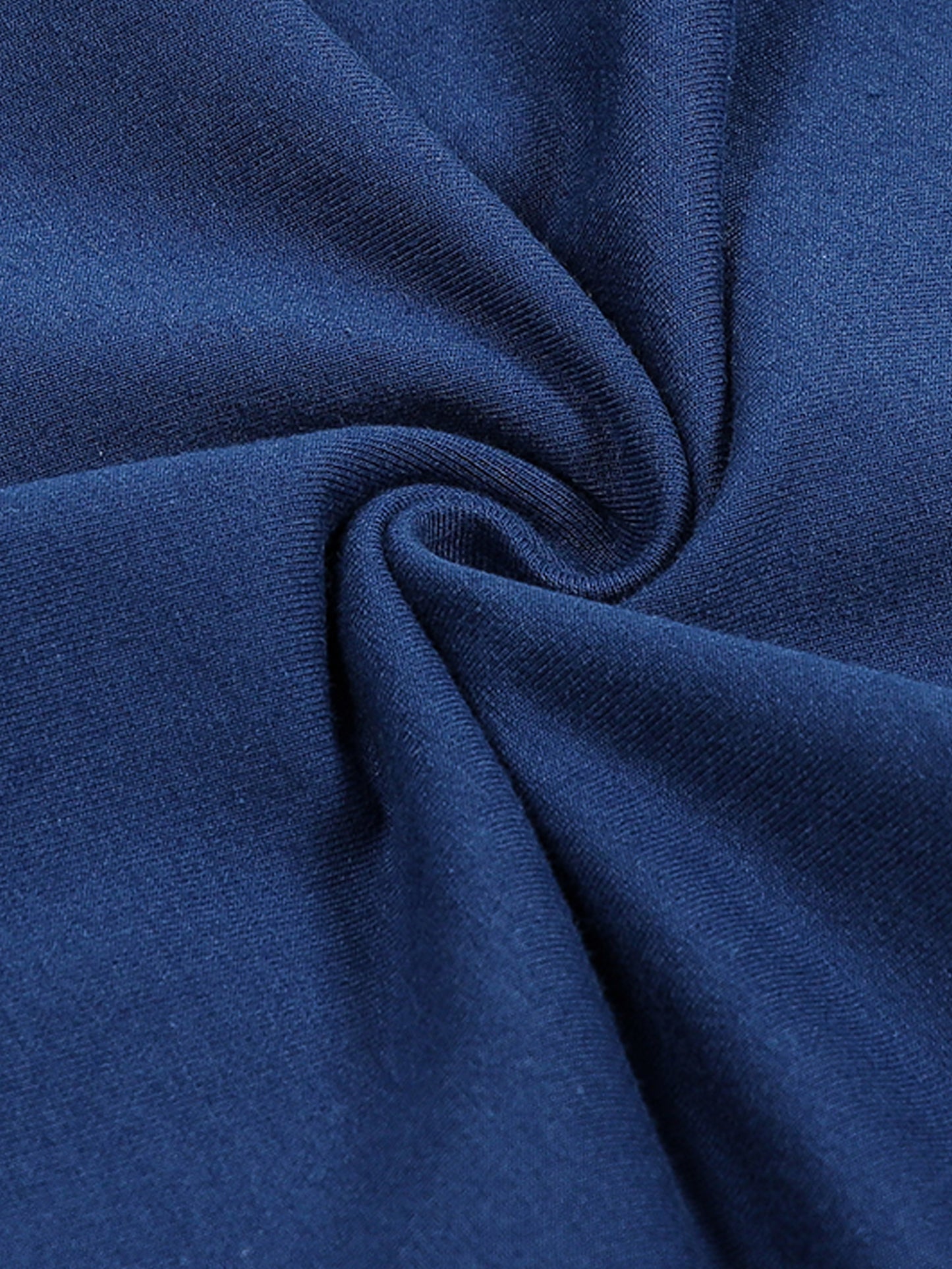 Half-Zip High Neck Sweatshirt with Contrast Tipped Cuffs and Silicon HD Chest Print Dark Blue