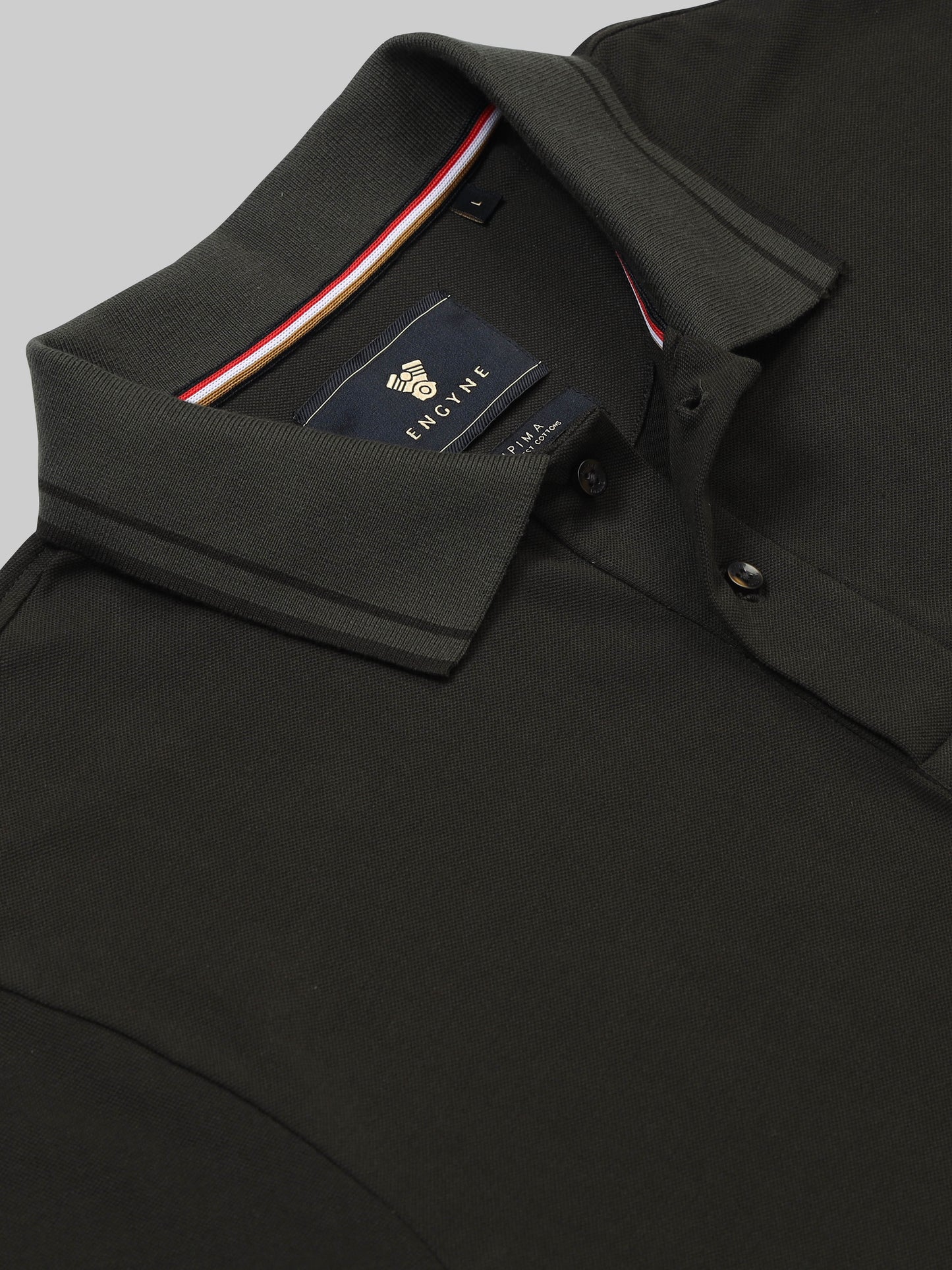 Men’s olive polo t-shirt